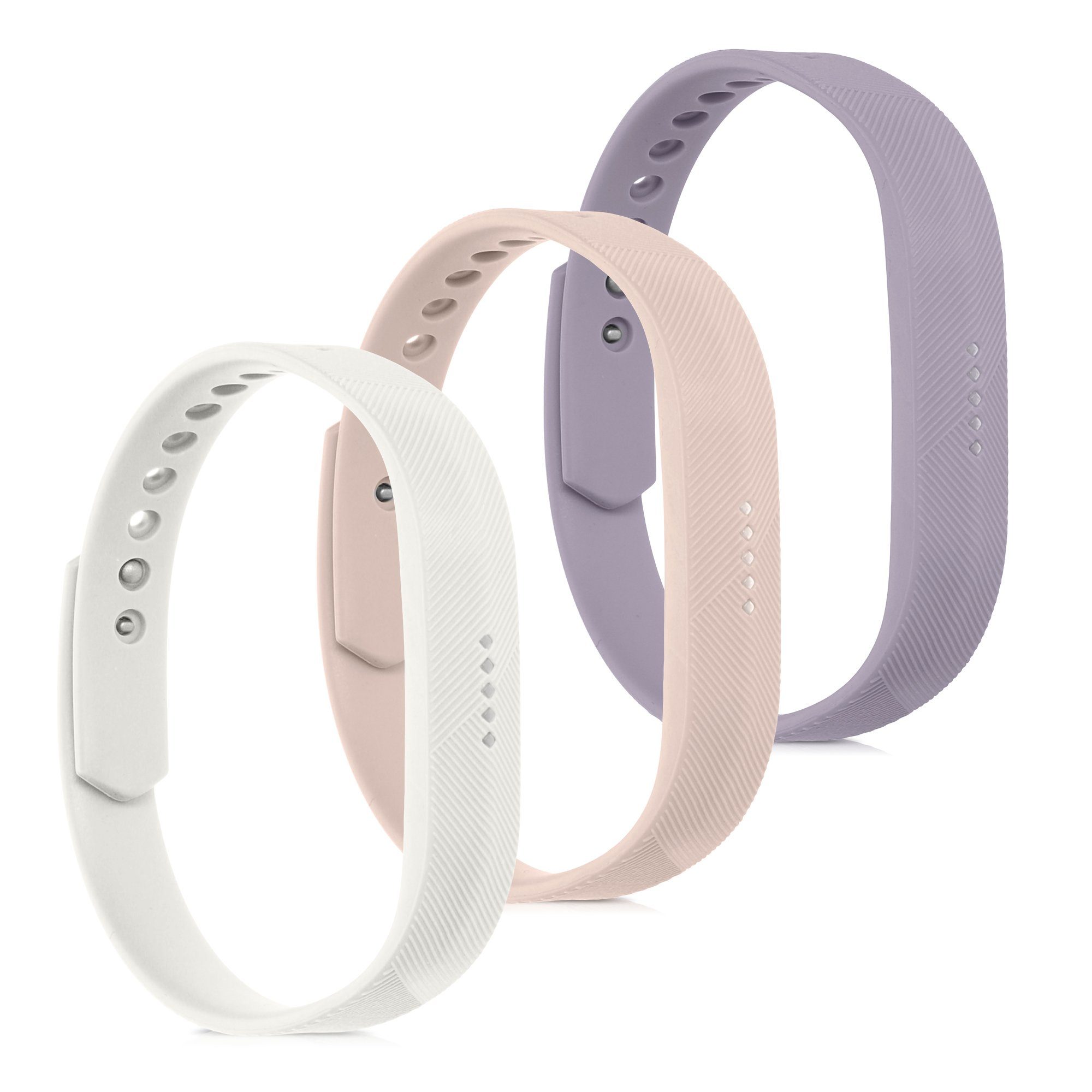 kwmobile kwmobile 3x Sportarmband kompatibel mit Fitbit Flex 2 - TPU Armband Smartwatch, 3-tlg., 3x Band für Fitbit Flex 2 - Silikon Fitnesstracker Ersatz Sportarmband