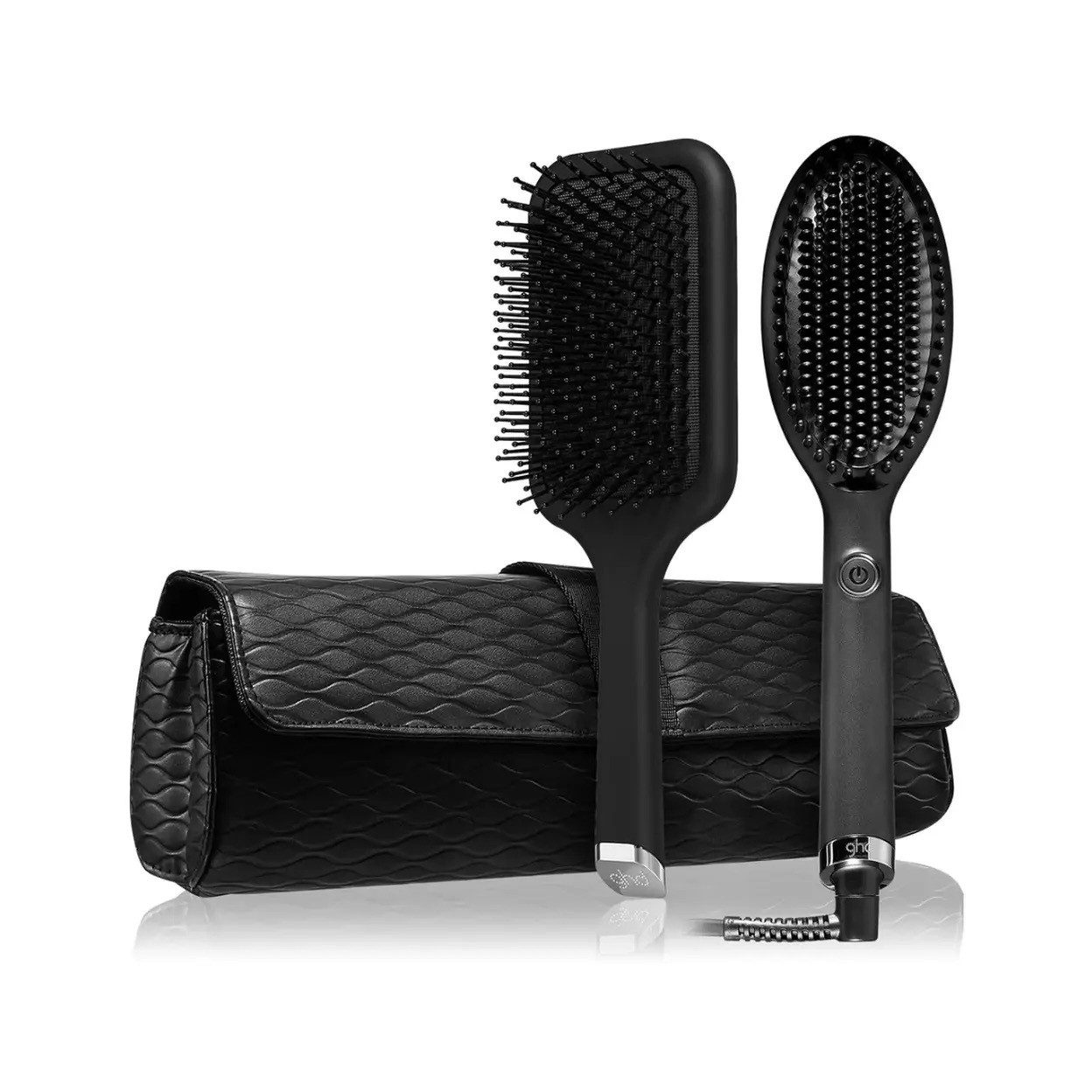 GHD Stylingbürste GHD Glide Hot Brush - schwarz, Packung 3-tlg., Keramikheiztechnologie mit Ionisator