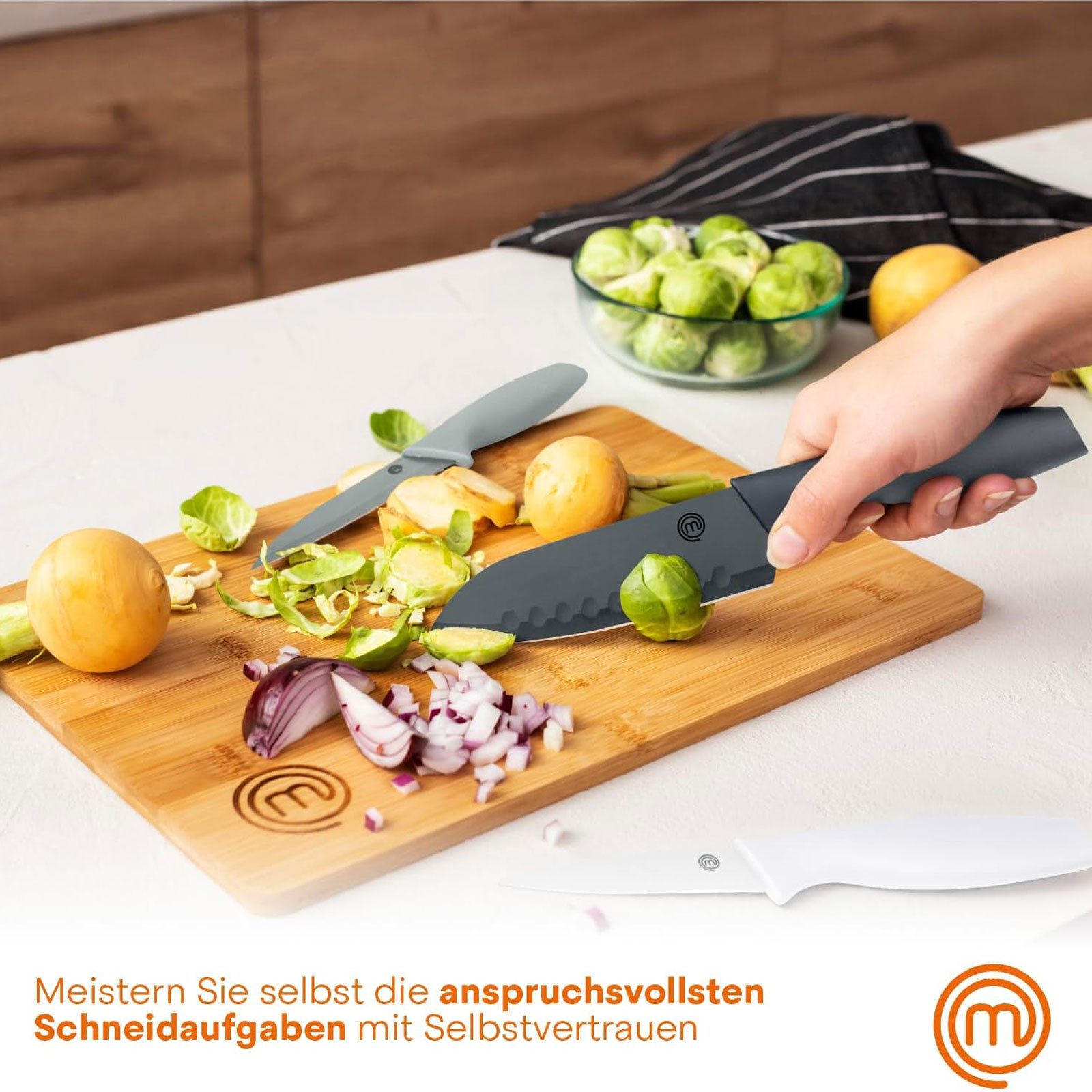 Masterchef Messer-Set 3-teiliges Küchenmesser Set, 3-teilige Messerset in Profiqualität