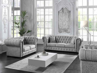 Möbeldreams Chesterfield-Sofa 3-2- Klassisch Couch (2-tlg) Wohnlandschaft 2 & 3 Sitzer