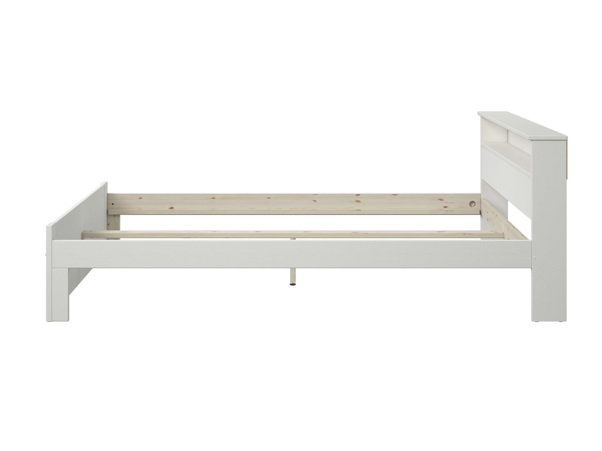 OTTO home Massivholzbett FLAVION, TOPSELLER! Jugendbett, FSC® zertifizierte massive Kiefer (Breite: 140), Qualitätsprodukt, Regal, Kassettenoptik, Schublade opt – Bild 5 von 5