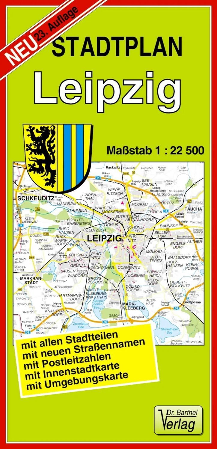 Stadtplan Leipzig / Verlag Barthel