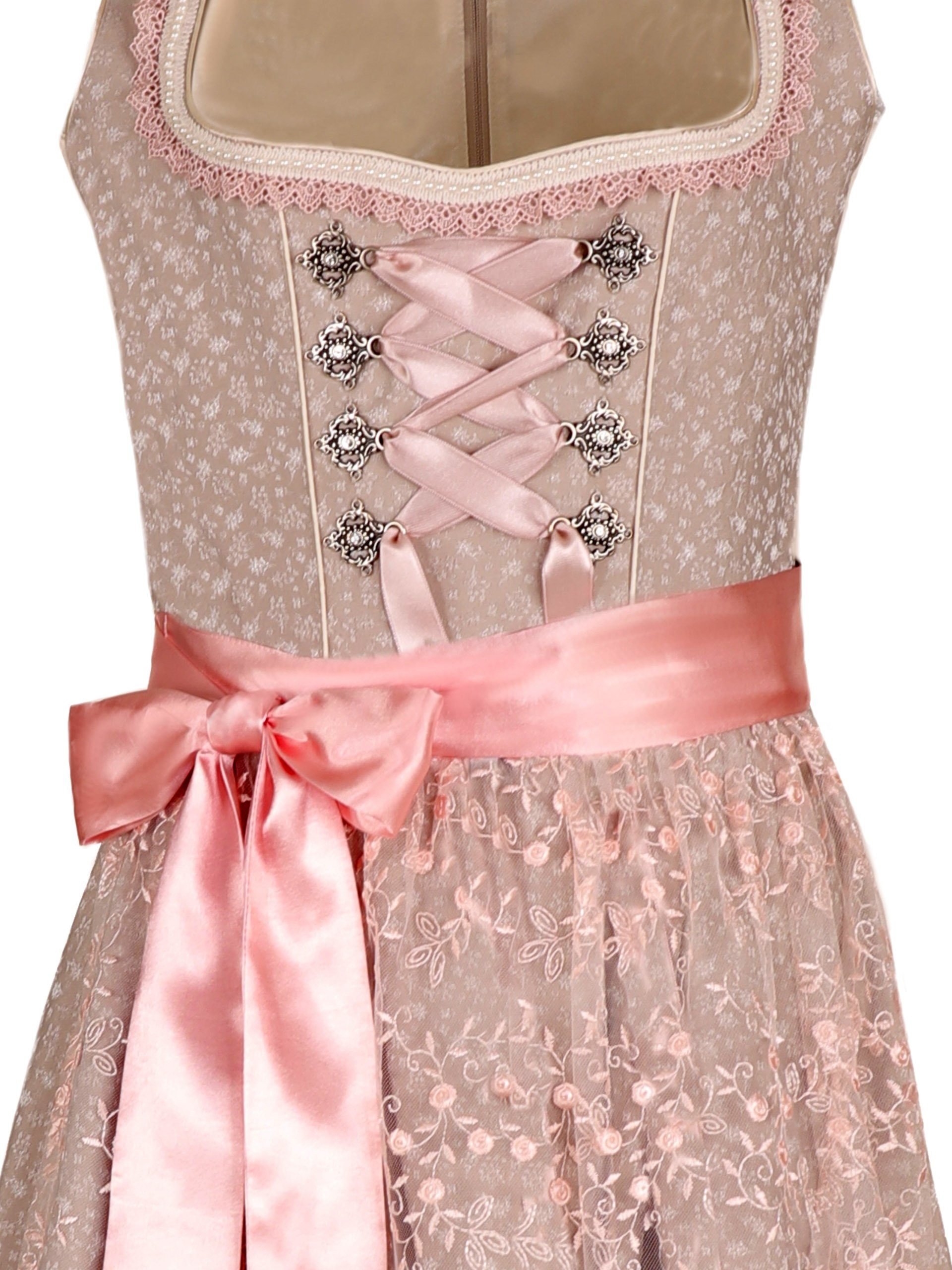Trachten24.de Dirndl Midi Dirndl Mina beige günstig online kaufen