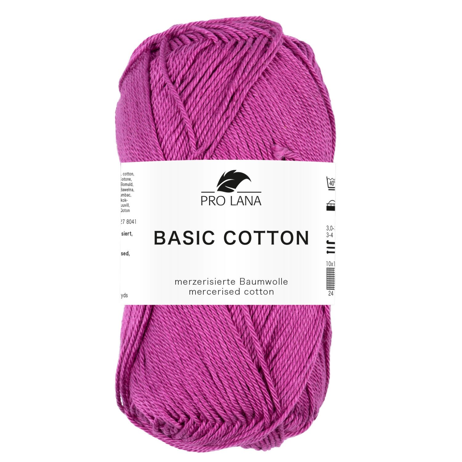 Pro Lana Pro Lana BASIC COTTON Baumwollgarn 50 g Häkelwolle, 125 m (Perfektes Baumwoll-Garn für leichte Pullover, Mützen und Accessoires), 50 g