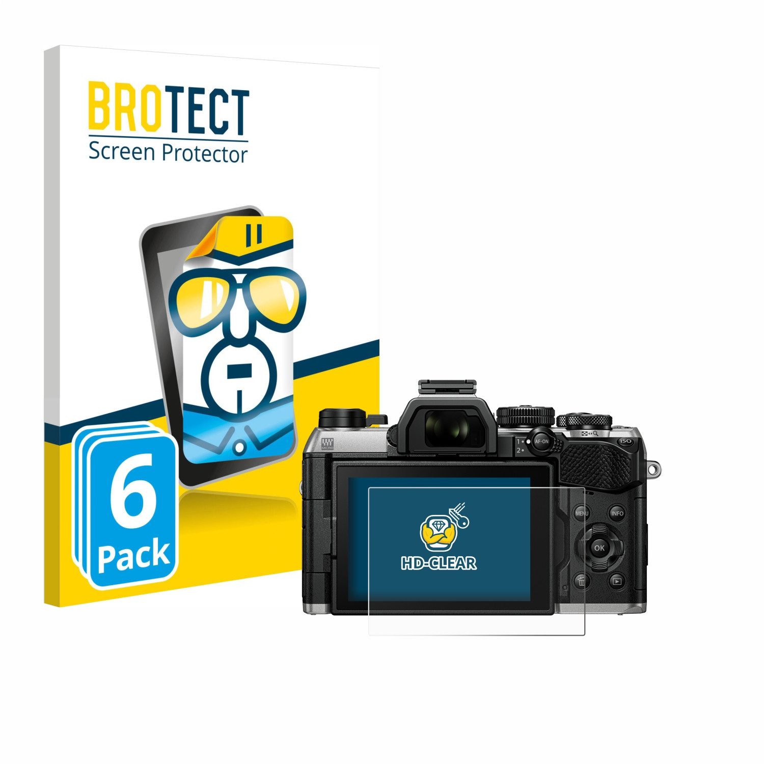BROTECT Displayschutzfolie Schutzfolie für Olympus OM System OM-5 Mark II, 6 Stück, Displayschutz Schutz Folie Klar Transparent