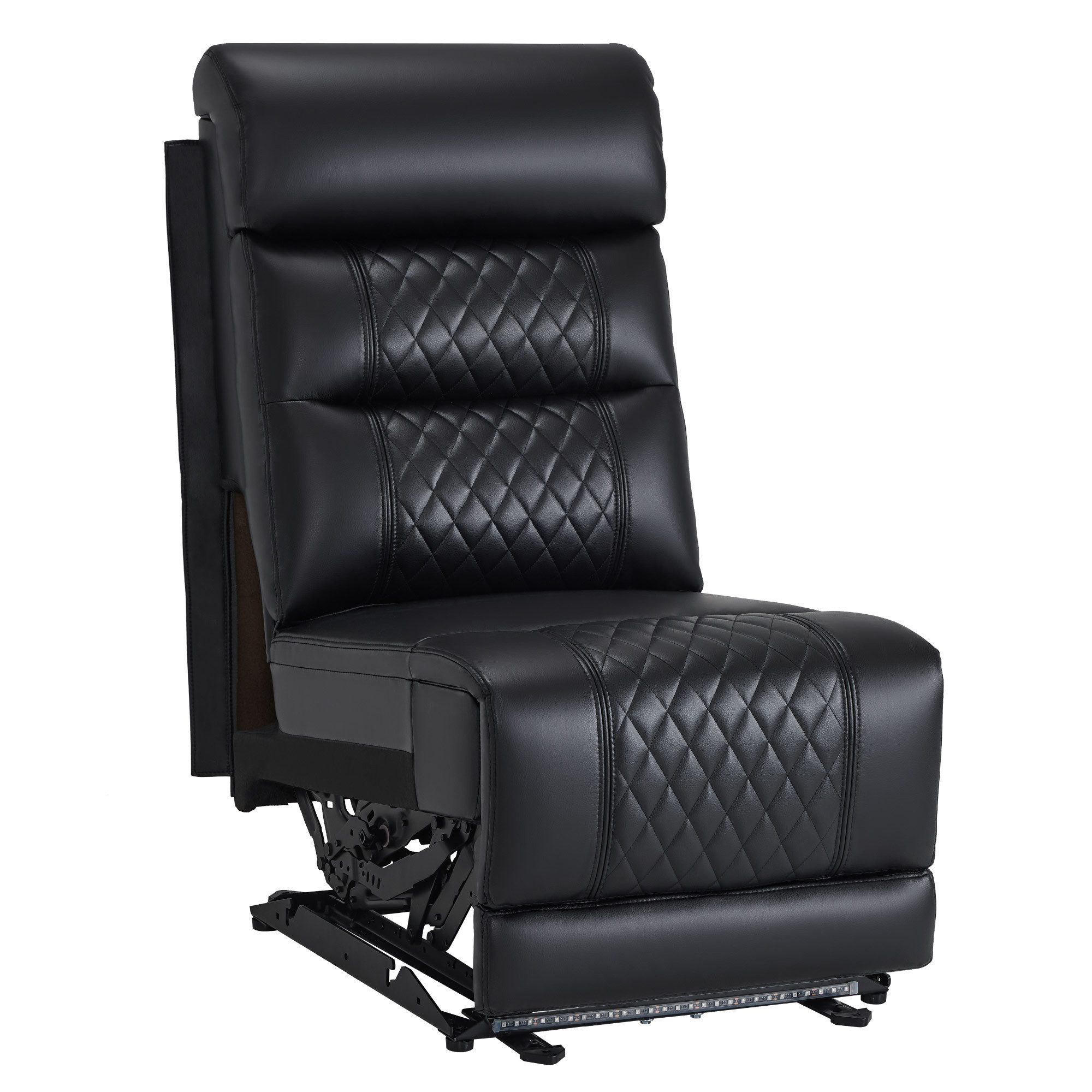 MCombo Sofa M MCombo Mittelsitz für 2er Kinosessel 7705MS (Kunstleder,Schwarz)