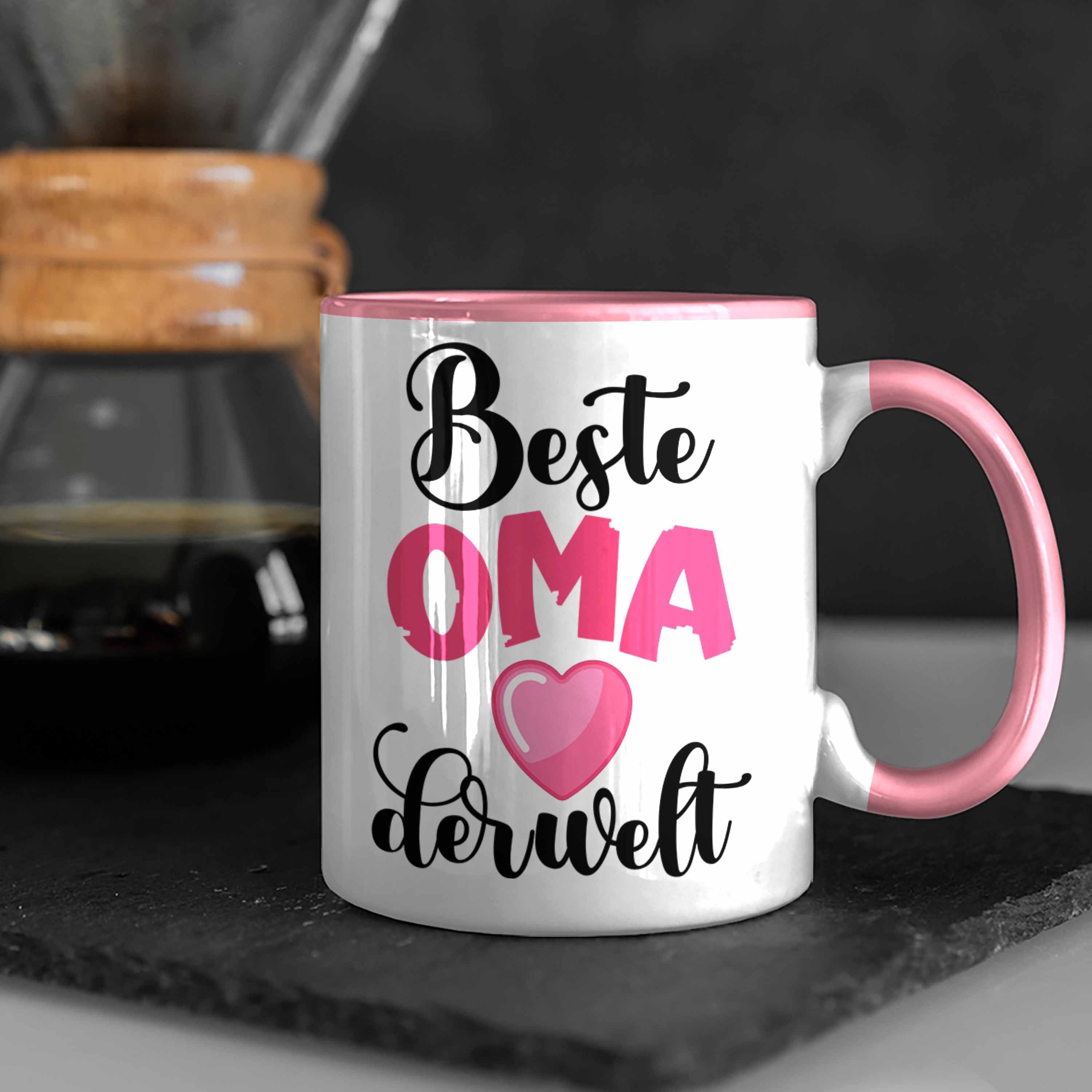 Beste Geschenkidee - Die Oma Geschenk Tasse Enkelin Enkel Rosa Für Von Der Welt Tasse Trendation Herz Trendation