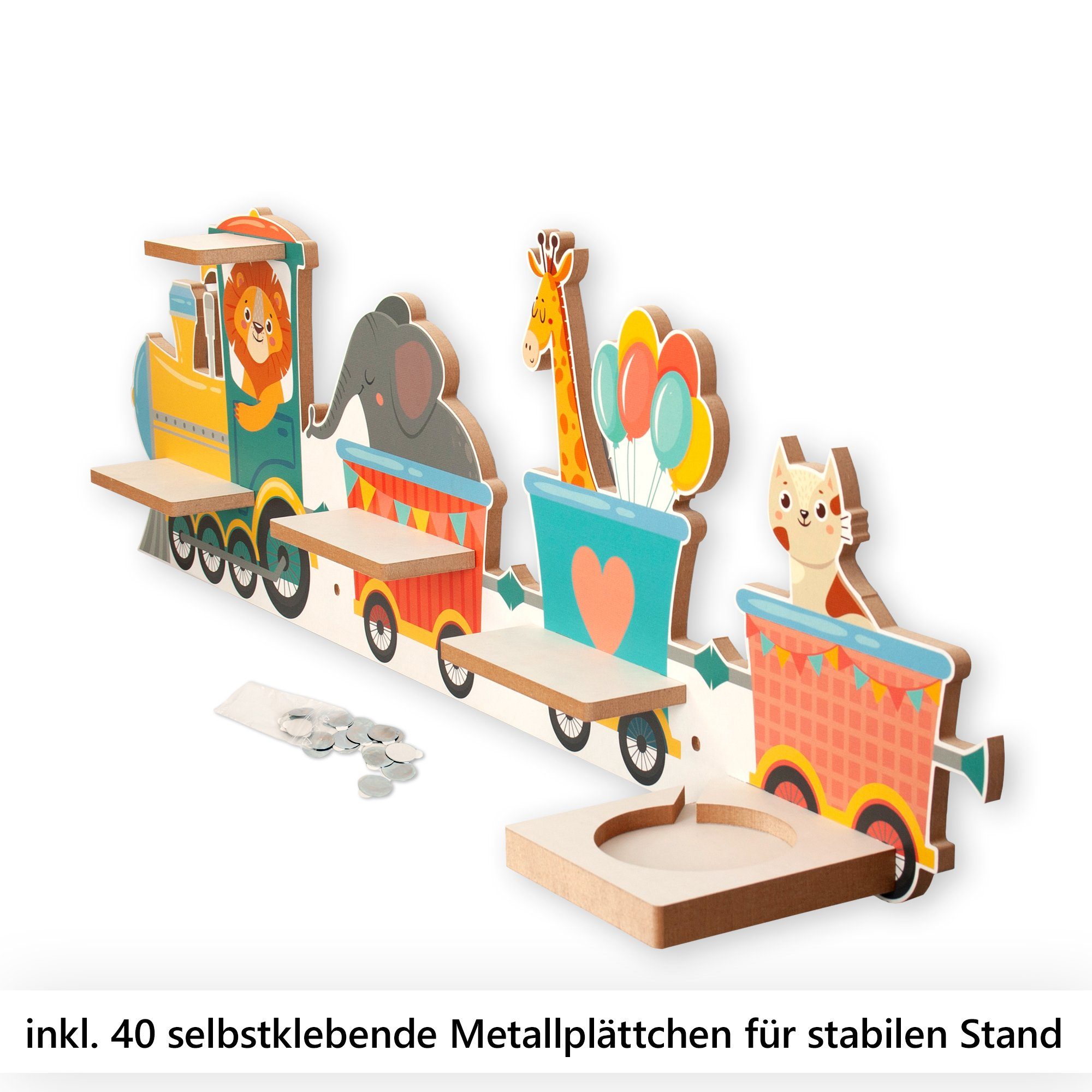Kreative Feder Kinderregal MUSIKBOX-REGAL Tier-Zug, und TONIE-BOX TONIES Metallplättchen 40 für inkl