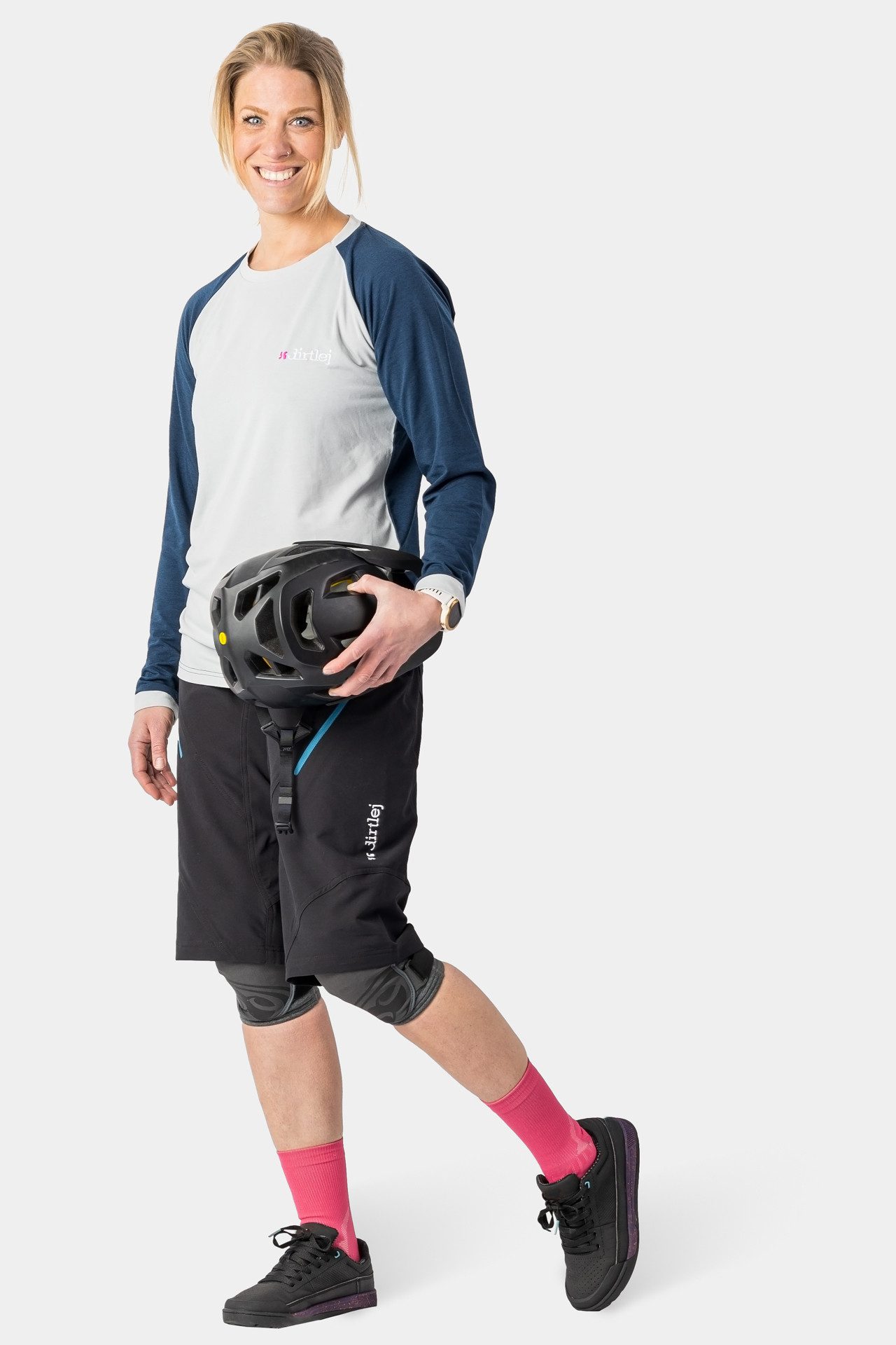 Dirtlej Funktionsshirt mountee drirelease® merino ladies cool grey/steel blue