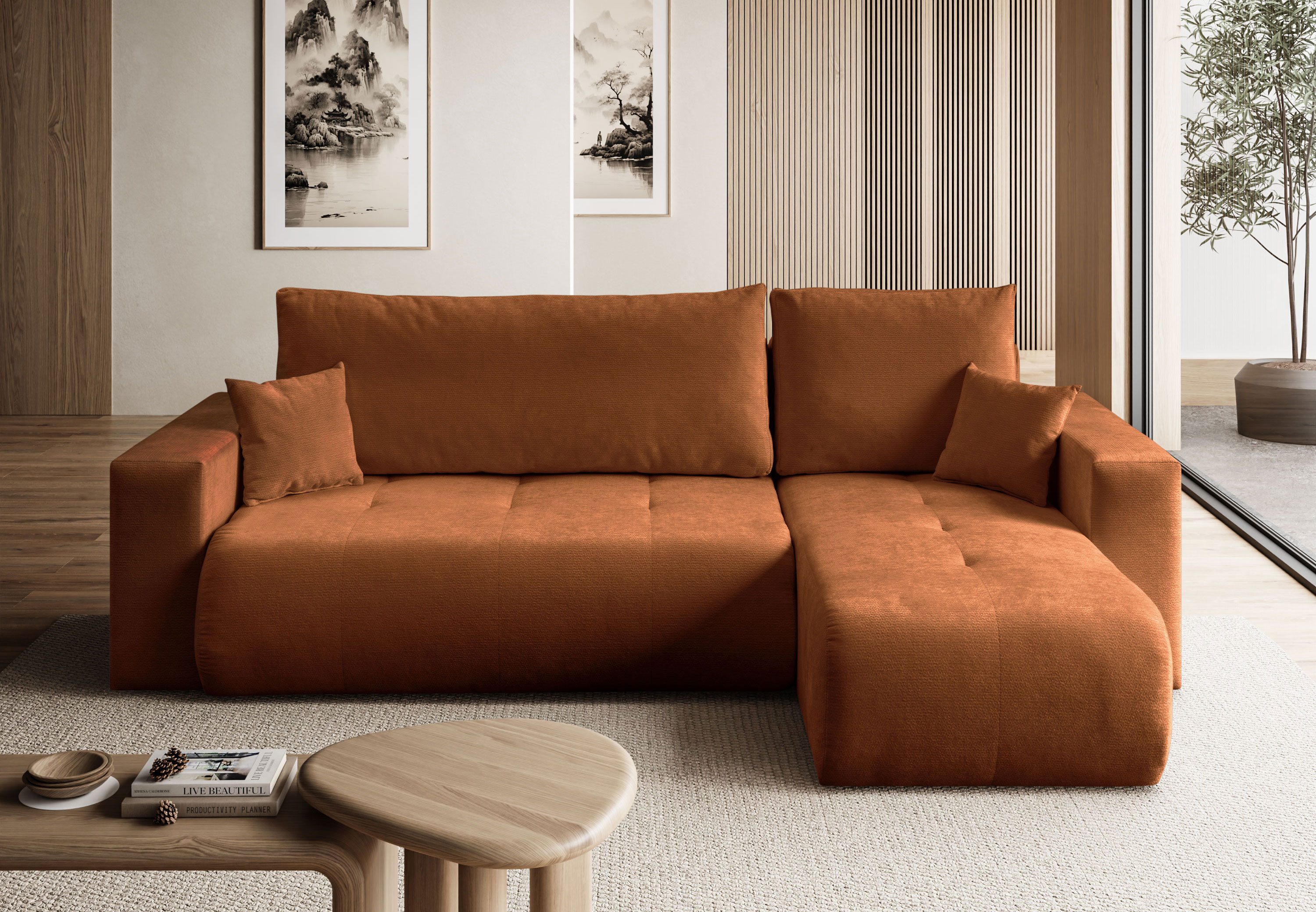 Lookway Ecksofa CLOUD mit Bettfunktion und Bettkasten, mit Bettfunktion und Bettkasten