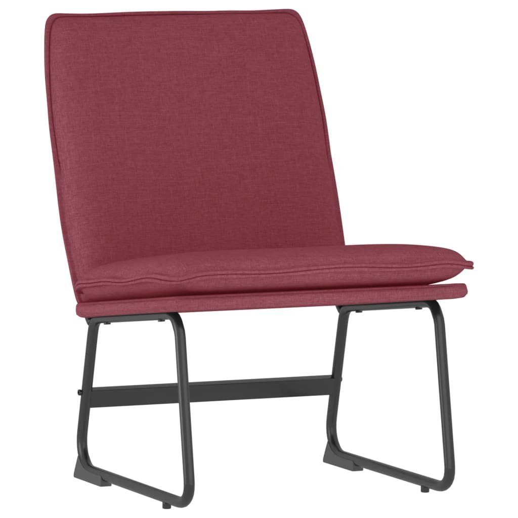 vidaXL Sessel Loungesessel Weinrot 52x75x76 cm Stoff (1-St)