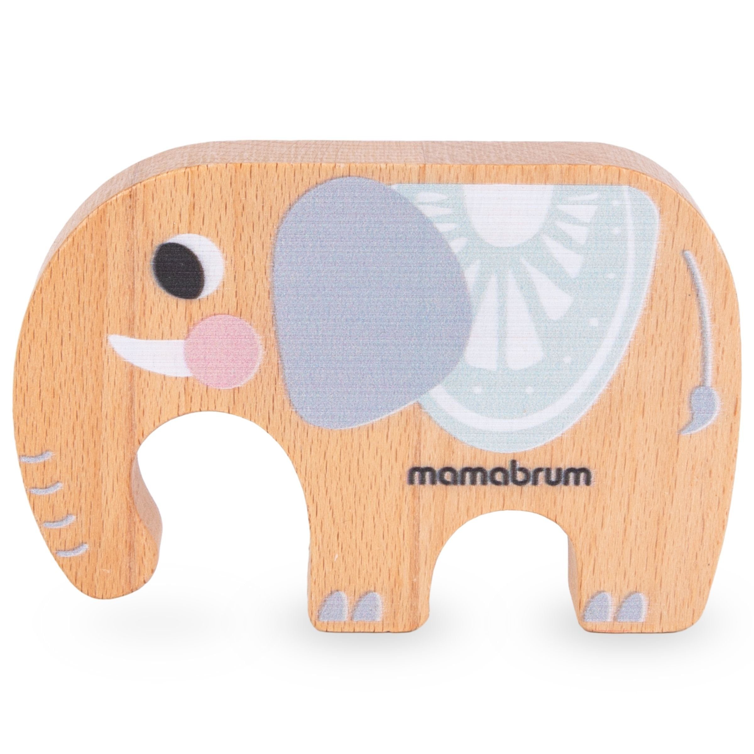 Mamabrum Puzzle-Sortierschale Hölzernes Arcade-Spiel Elefant 