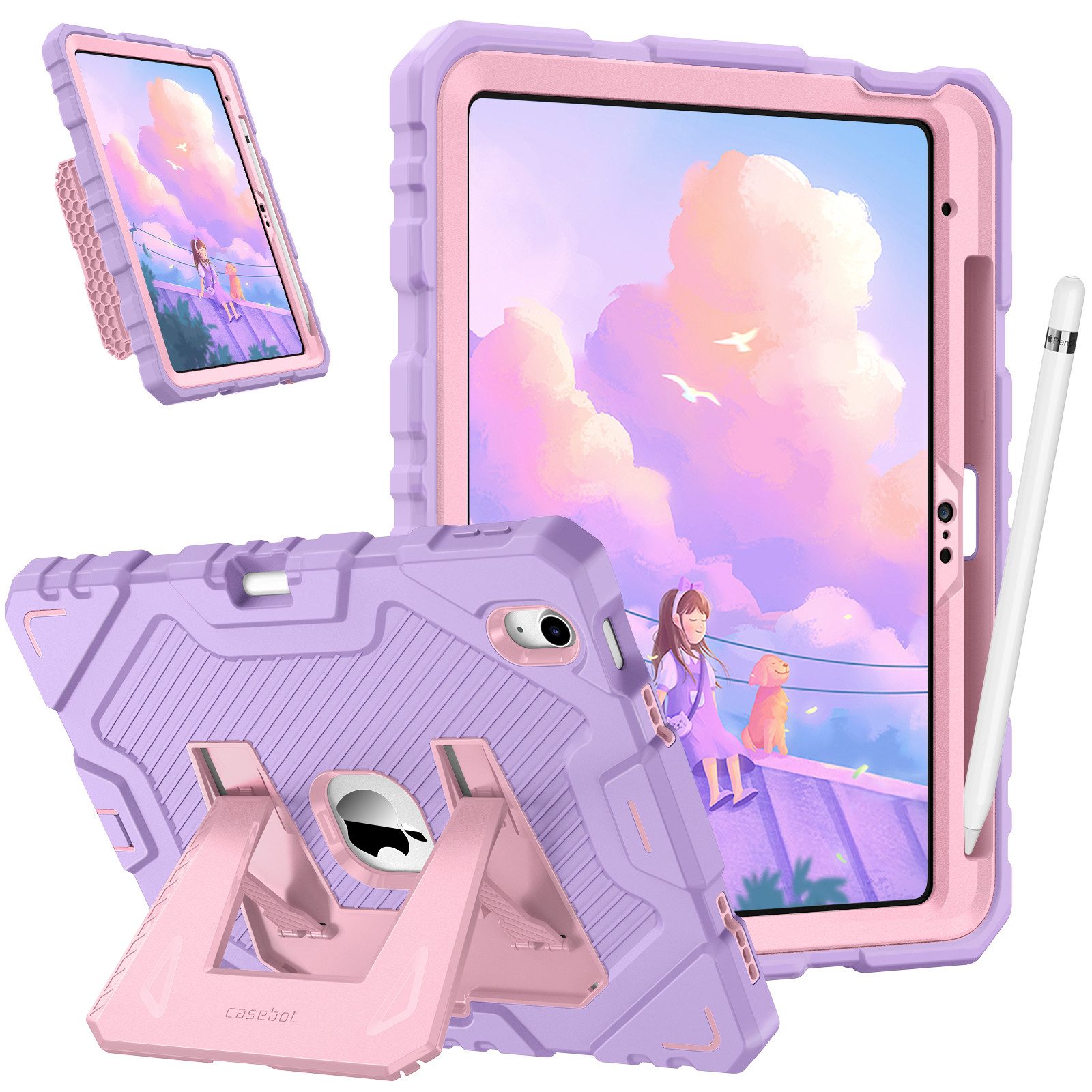 Fintie Tablet-Hülle für iPad 11. Generation 2025 (A16) 11'', iPad 10. Generation 2022, stoßfeste Ganzkörper-Hülle mit integriertem Ständer für Kinder