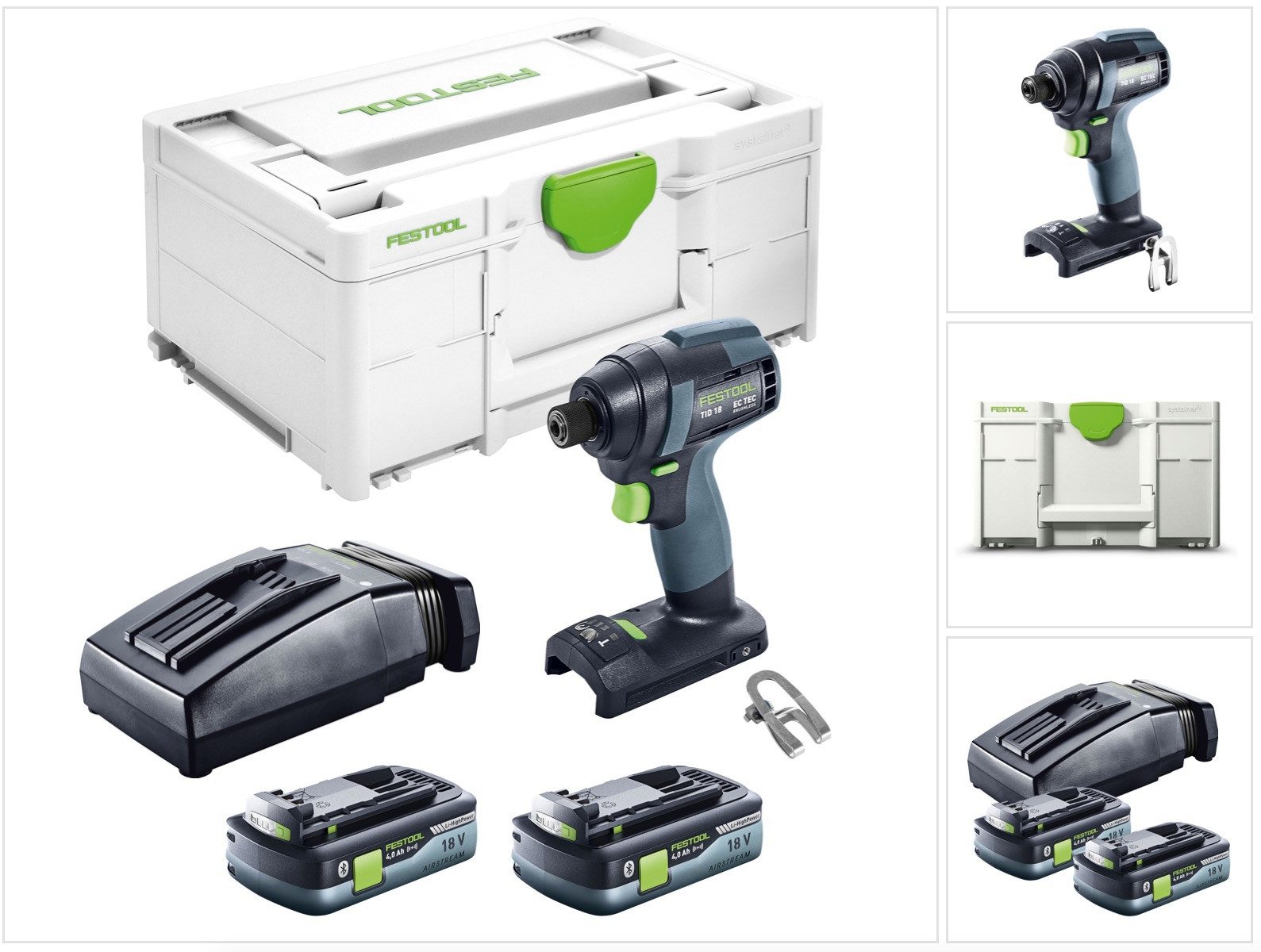 FESTOOL Akku-Schlagschrauber TID 18 HPC 4,0 I-Plus Akku Schlagschrauber 18V 180Nm 1/4" (576482)