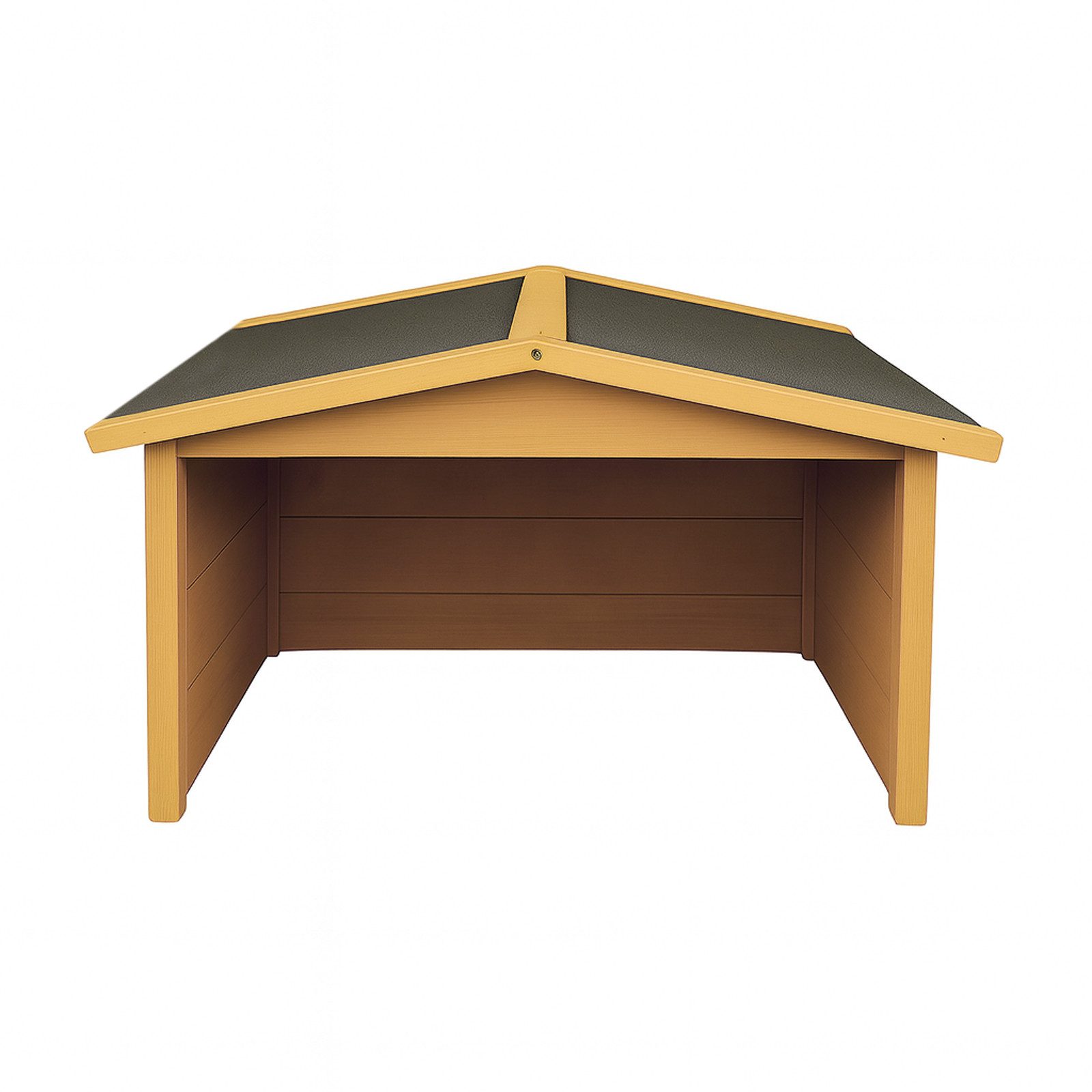 HTI-Living Mähroboter-Garage Garage für Mähroboter Robustes Holzhaus mit Wetterschutz Natur, BxTxH: 87x80x50 cm, für Mähroboter, (Stück, 1-St., 1 Rasenmähergarage)