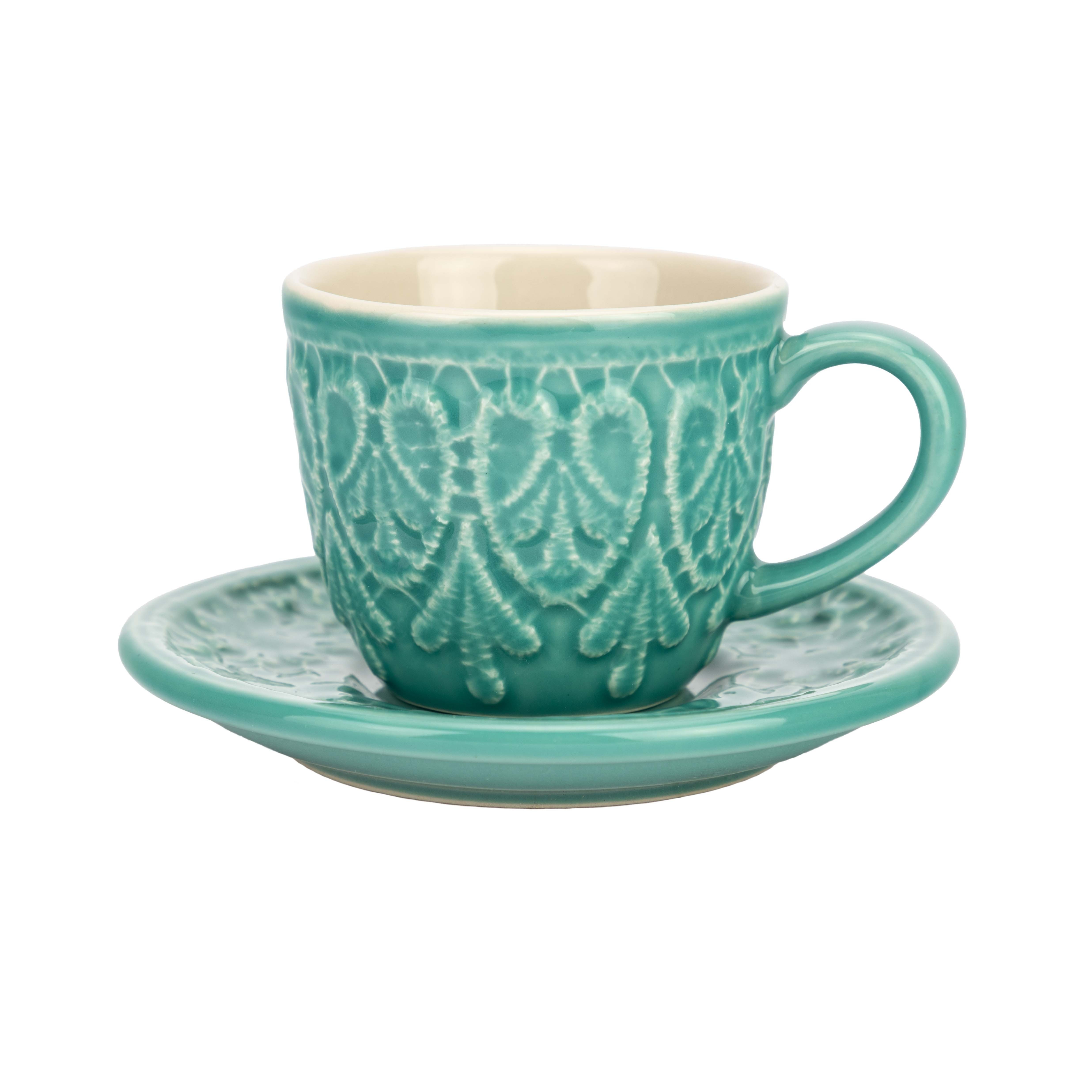 El Puente Espressotasse Espressotasse mit Untertasse "Bloom", Handmade, Keramik, Handmade
