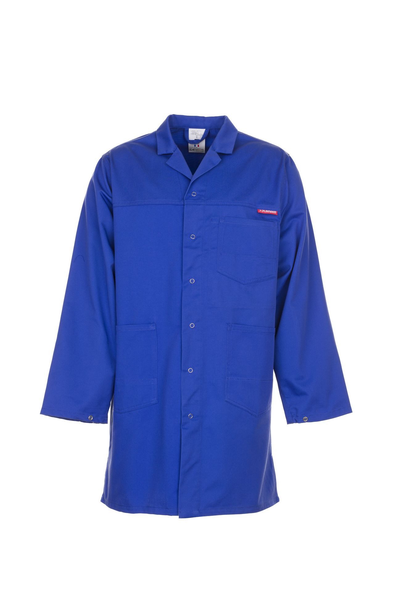 Planam Arbeitsjacke PLANAM Herren Berufsmantel MG-260 Revers Reißfest Kornblumenblau
