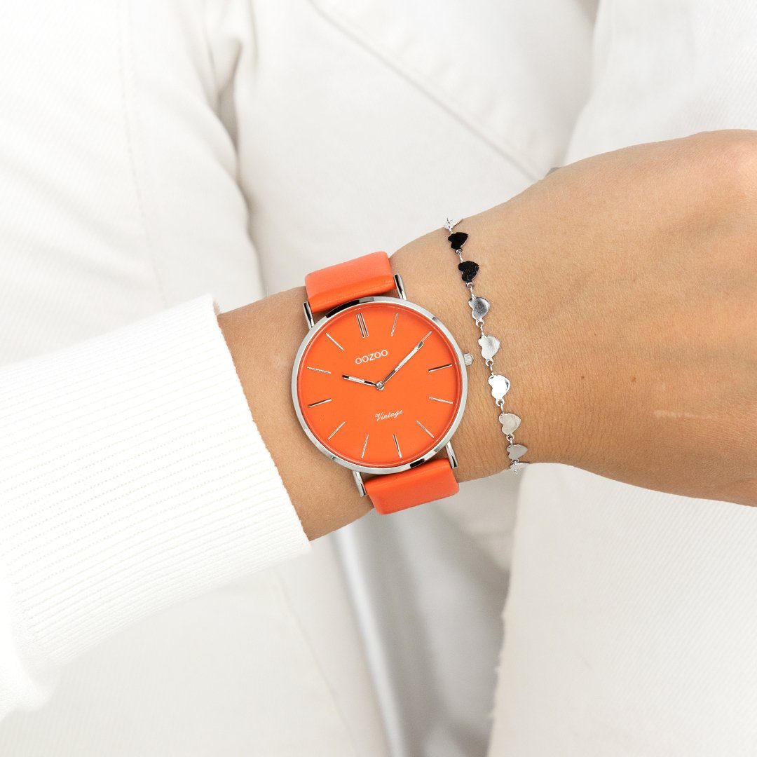 OOZOO Quarzuhr Vintage Damenuhr C20320 Orange günstig online kaufen