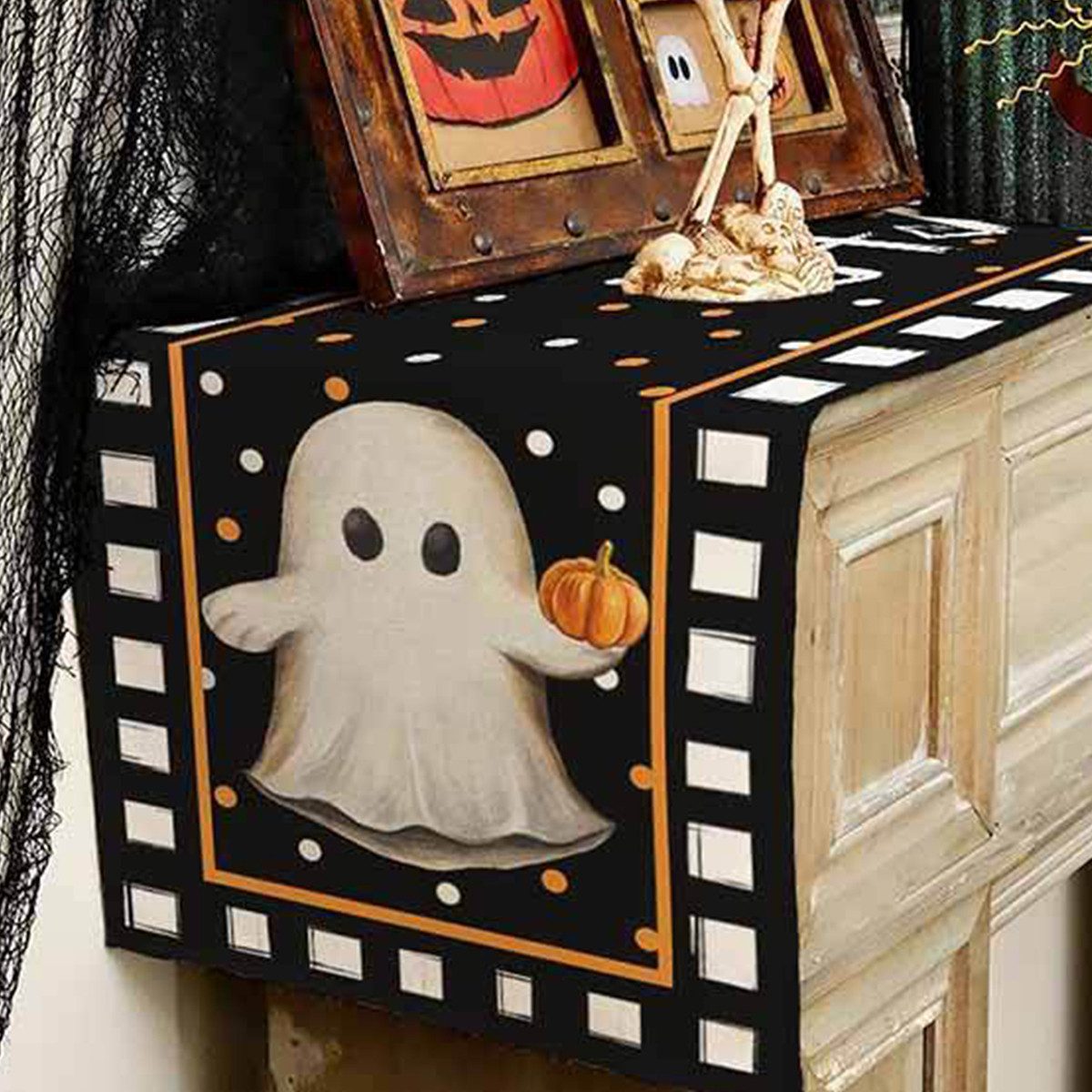 LAPAPRO Tischläufer Halloween Tischläufer Leinen mit günstig online kaufen