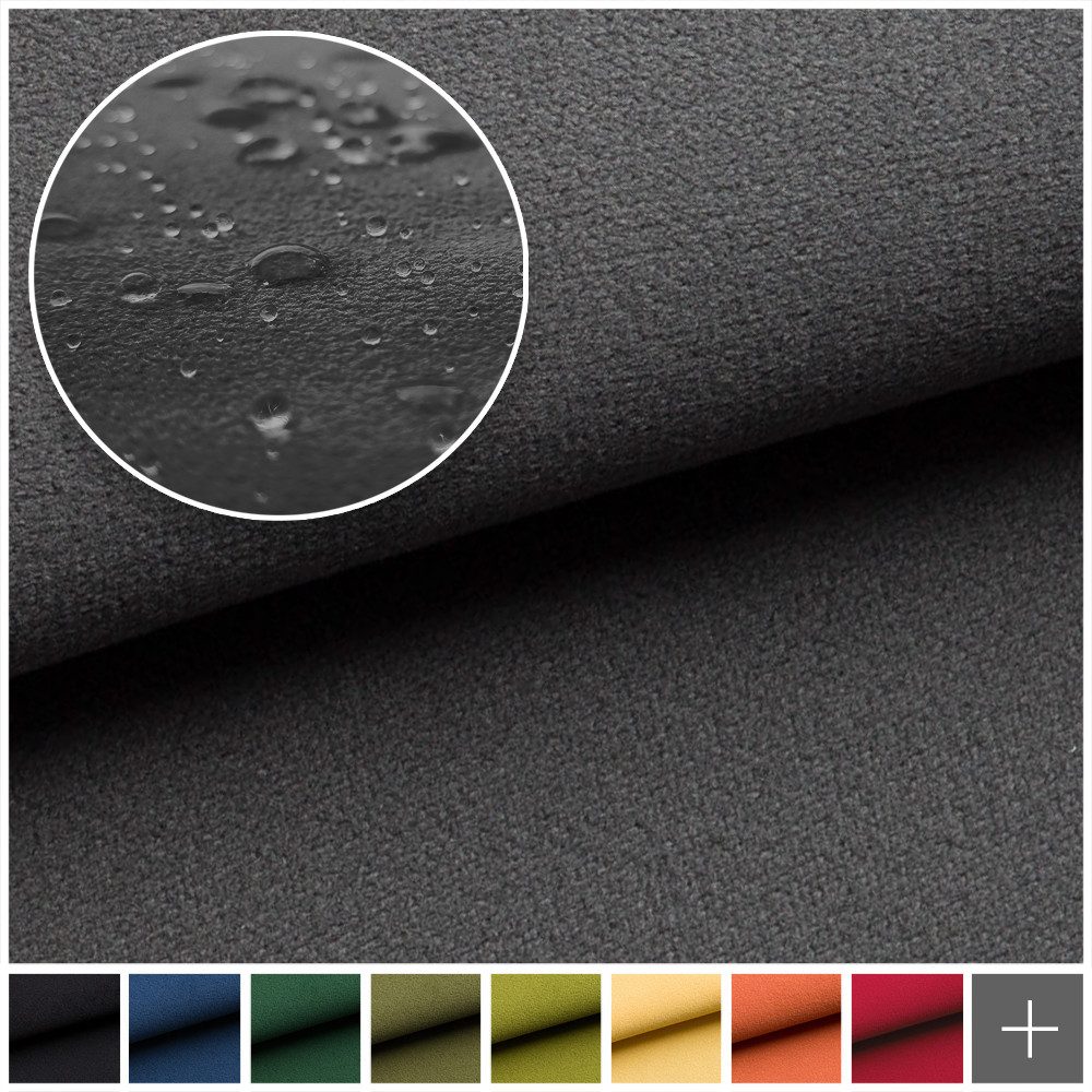 novely® Stoff TRITON - Wasserabweisender Microfaser Velours-Möbelstoff Wildleder-Opt, Wasserfest, Schmutzabweisend, Meterware, 1lfm – Bild 3 von 5
