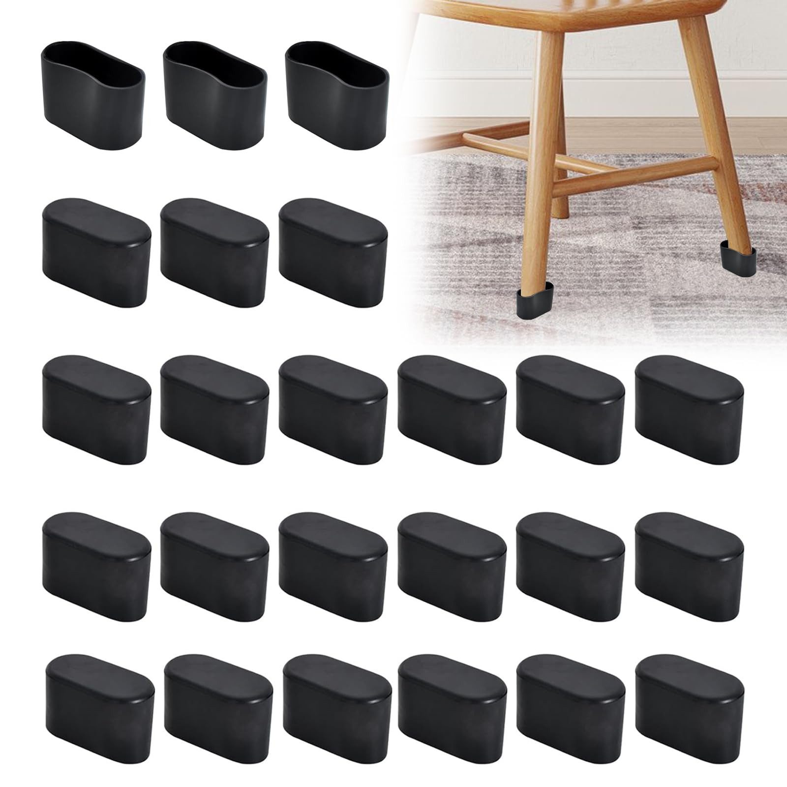 Coonoor Stuhlsocke Oval Stuhlbeinkappen, Boden Schutzkappen für Stuhlbeine, günstig online kaufen