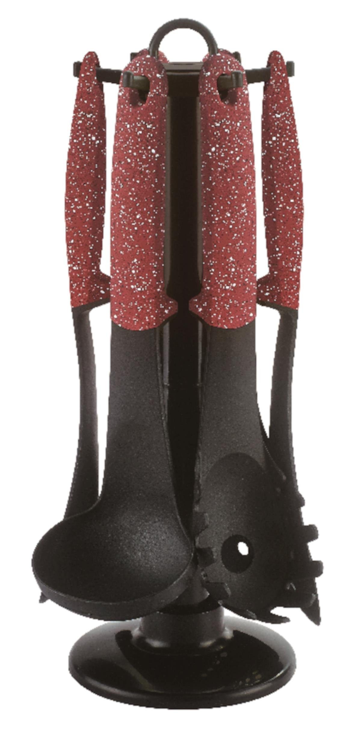 *Platinum Kochbesteck-Set Kochbesteck Küchenhelfer Set 7-teilig, Rot (7-tlg., Küchenhelfer-Set)