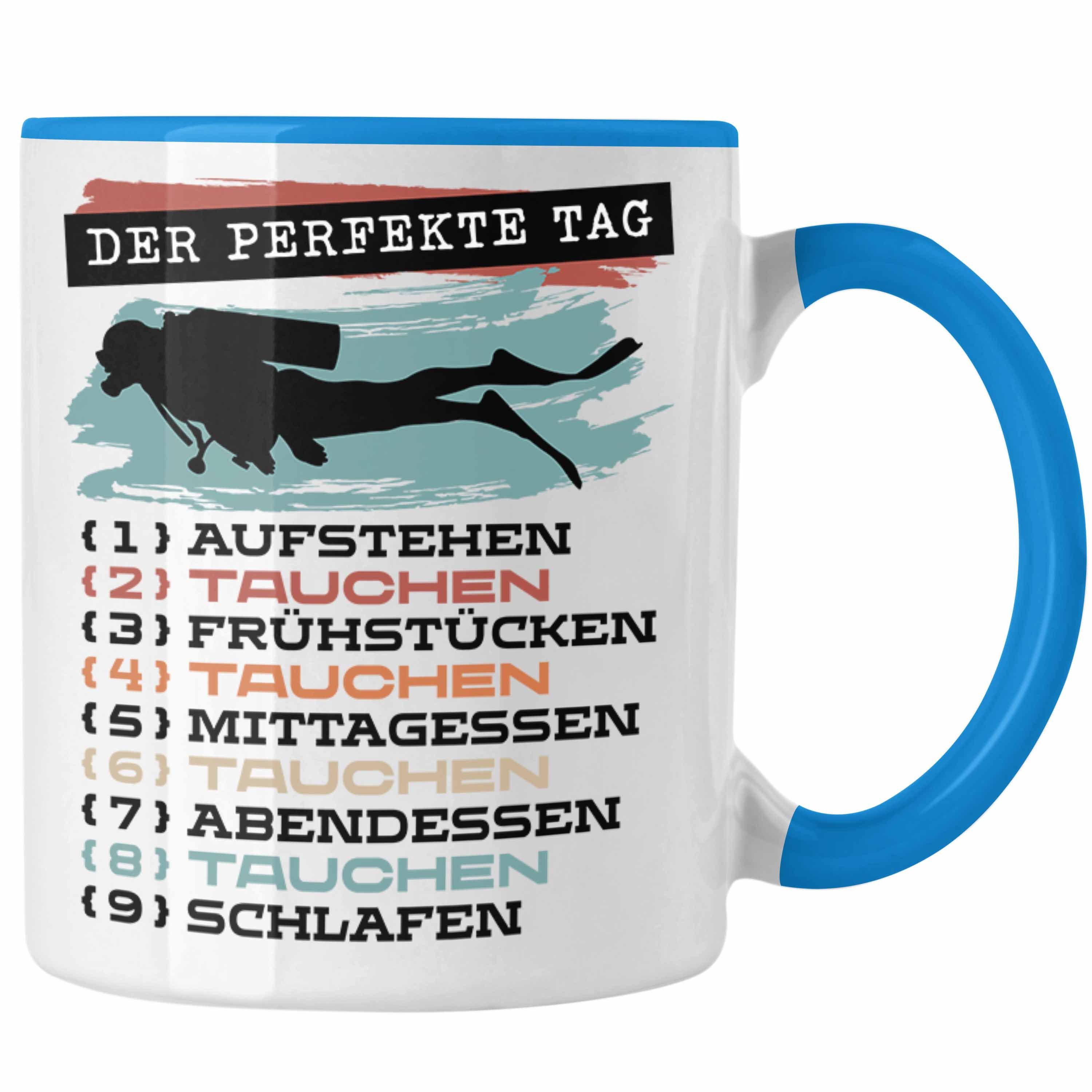 Trendation Tasse Trendation - Taucher Tasse Geschenk Becher Der Perfekte Tag Tauchen Ge Blau