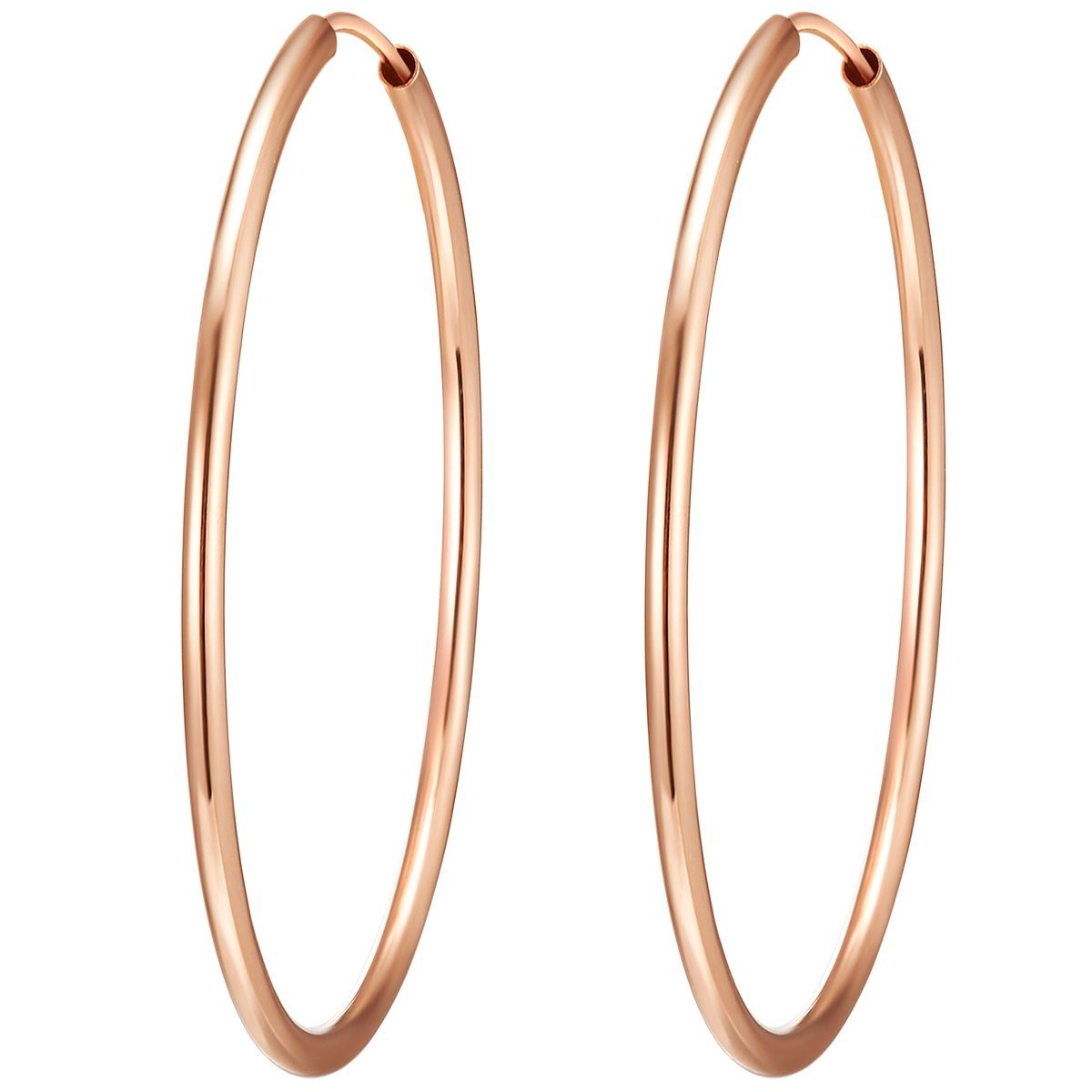 Rafaela Donata Paar Creolen roségold, aus Sterling Silber günstig online kaufen