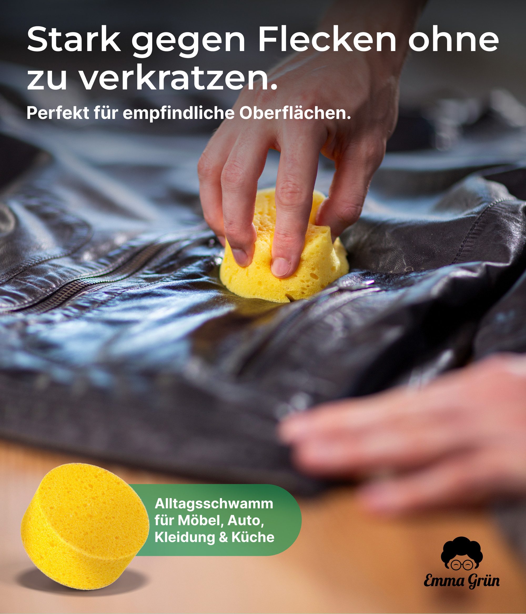 Emma Grün Polierschwamm Set, (3 St), wie­der­ver­wend­bar & auswaschbar
