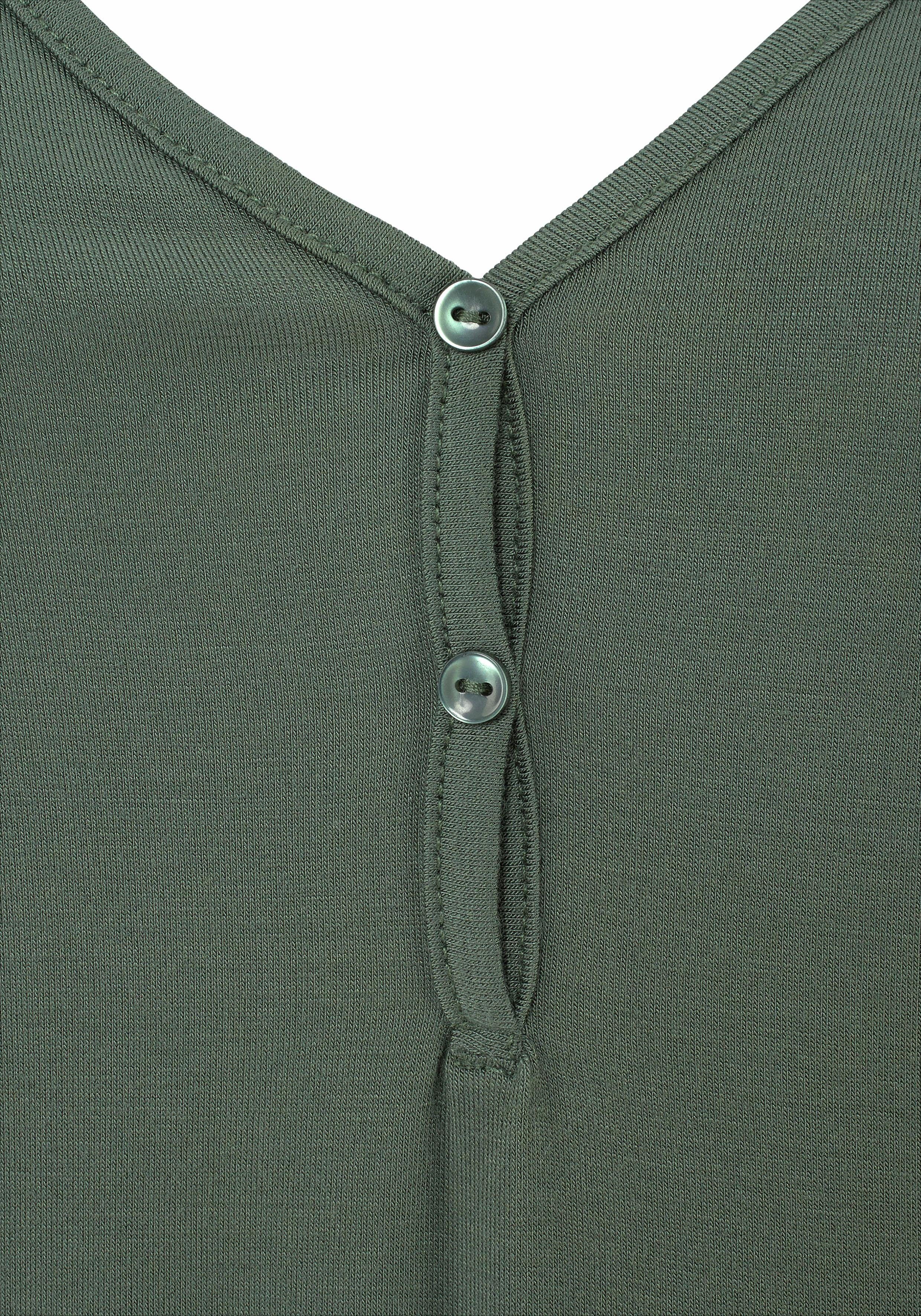 LASCANA Strandtop mit gedrehten Trägern und Knopfleiste, elastisches Damentop