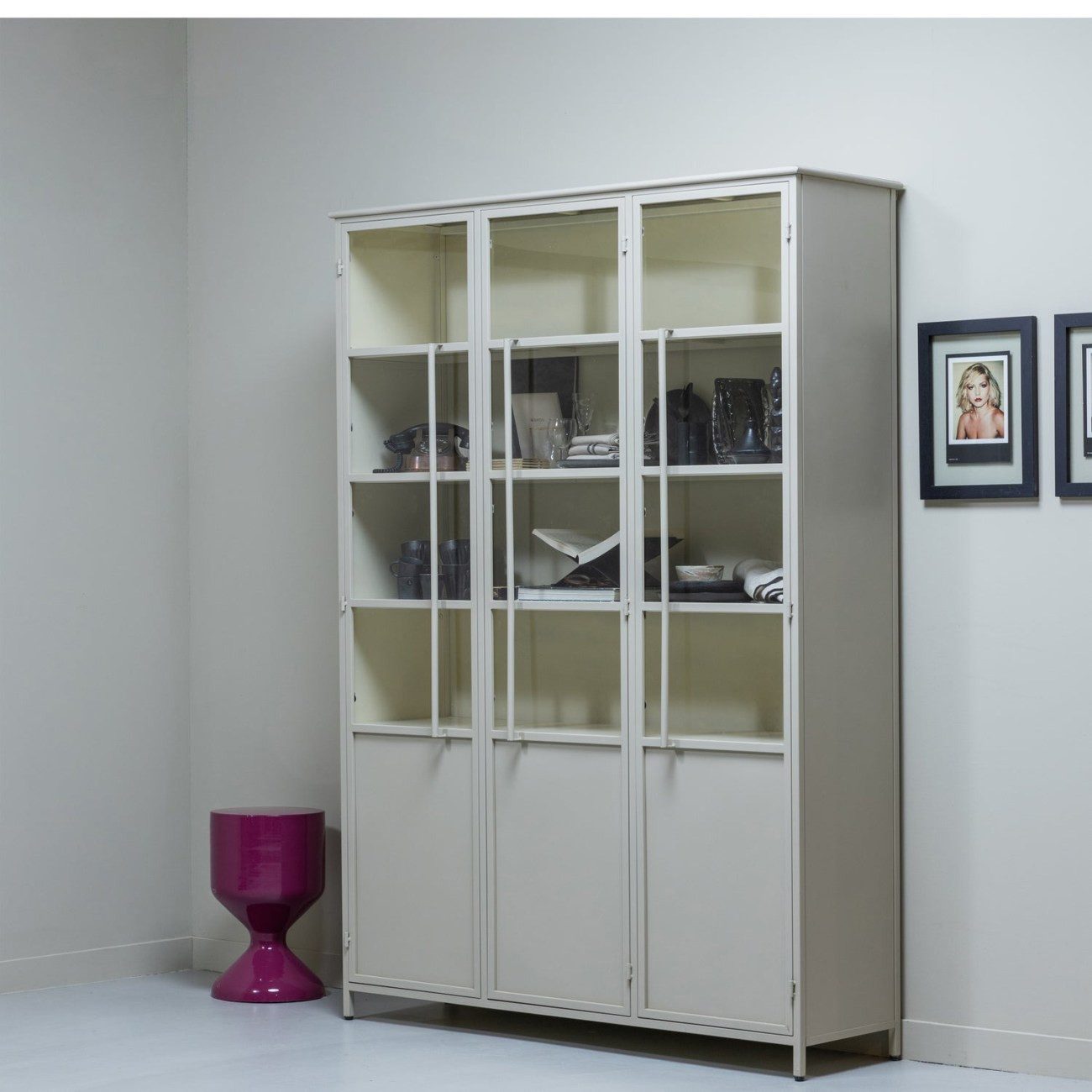WOOOD Mehrzweckschrank Exhibit 3XL aus Metall, Sand