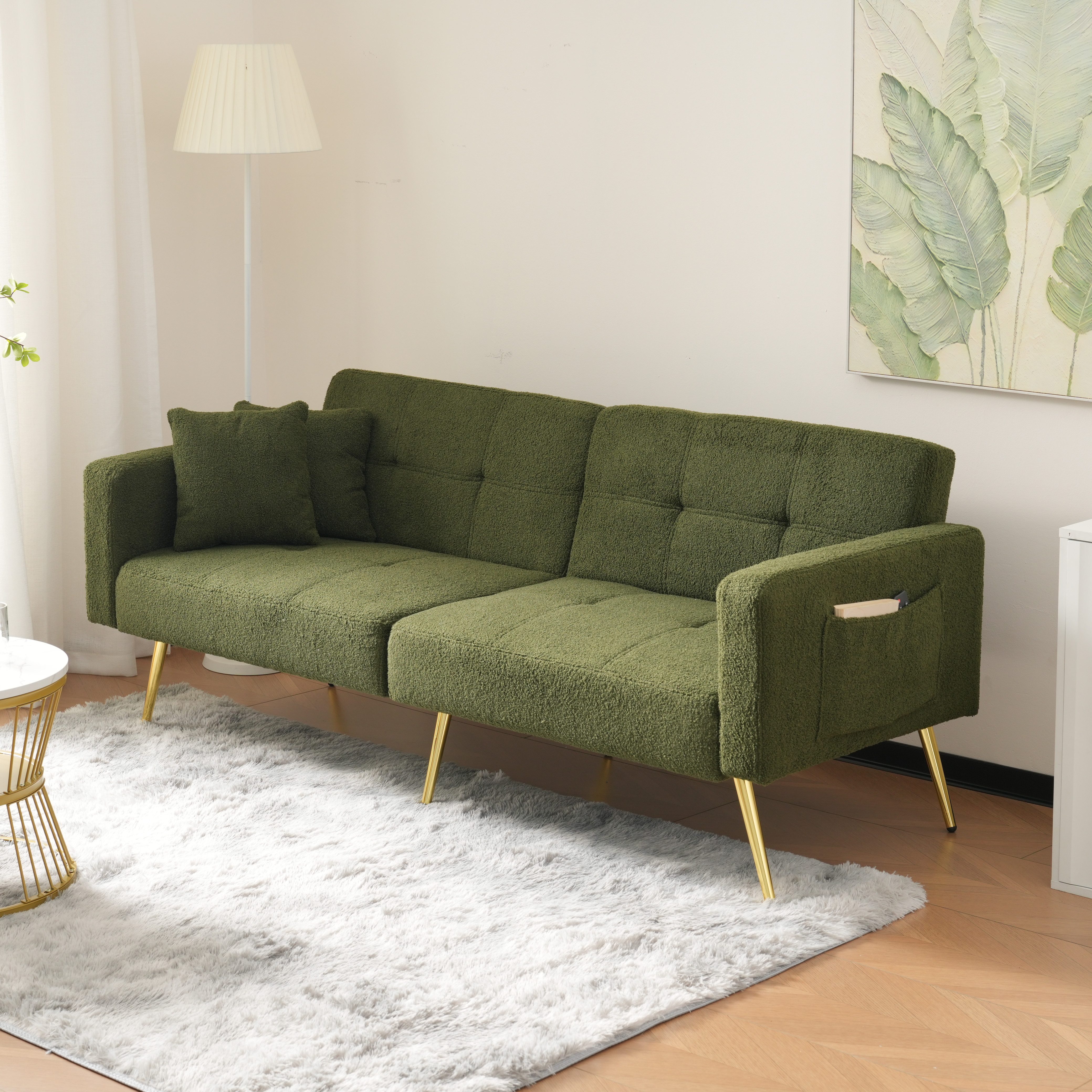 Merax Schlafsofa, mit Bettfunktion, Bettsofa, Klappsofa, Gästebett günstig online kaufen