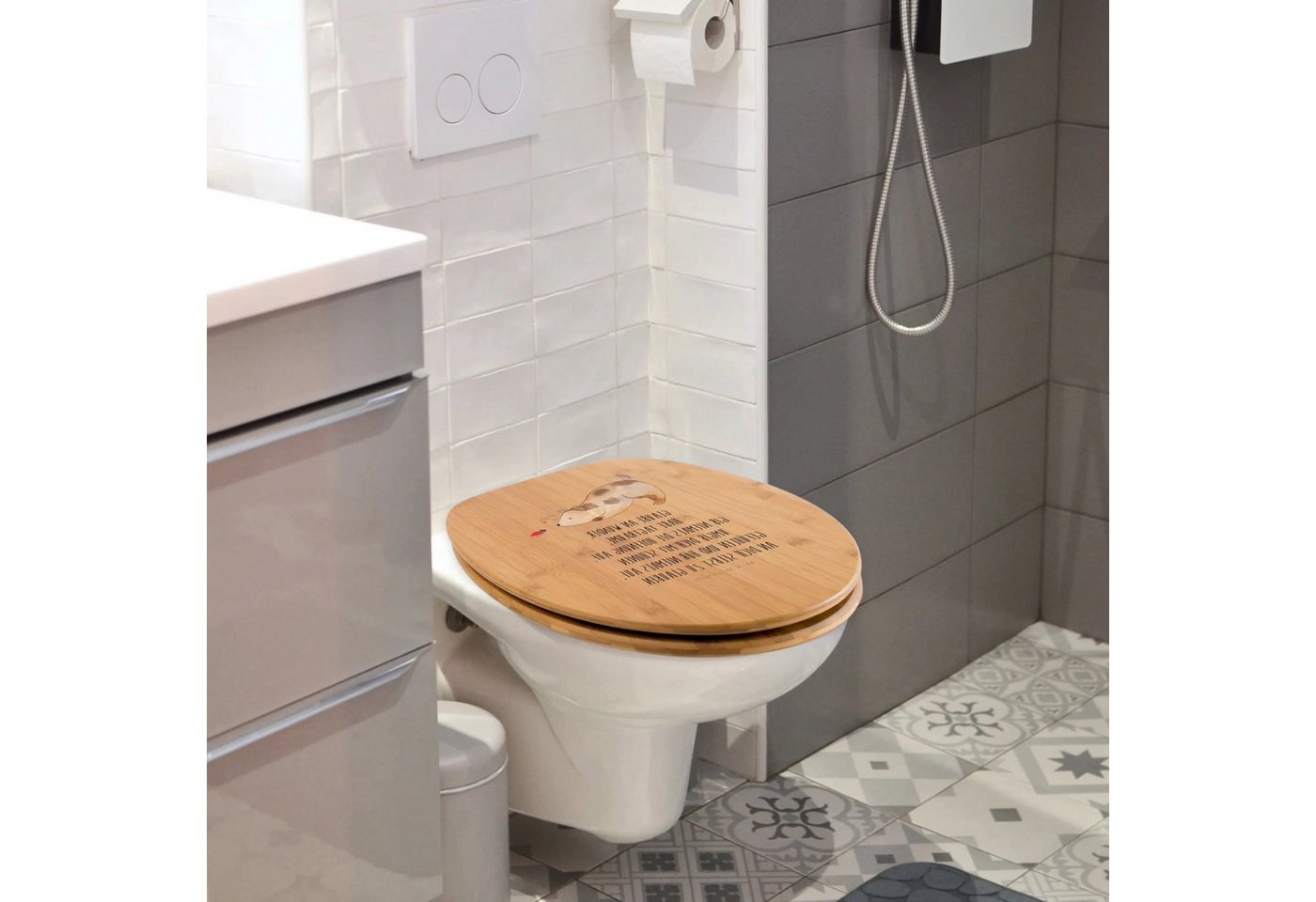 Thumbnail - Mr. & Mrs. Panda WC-Sitz Hund Marienkäfer - Transparent - Geschenk, WC-Sitz, Toilette, Hundera (Packung, 1-St., Hund Mar...