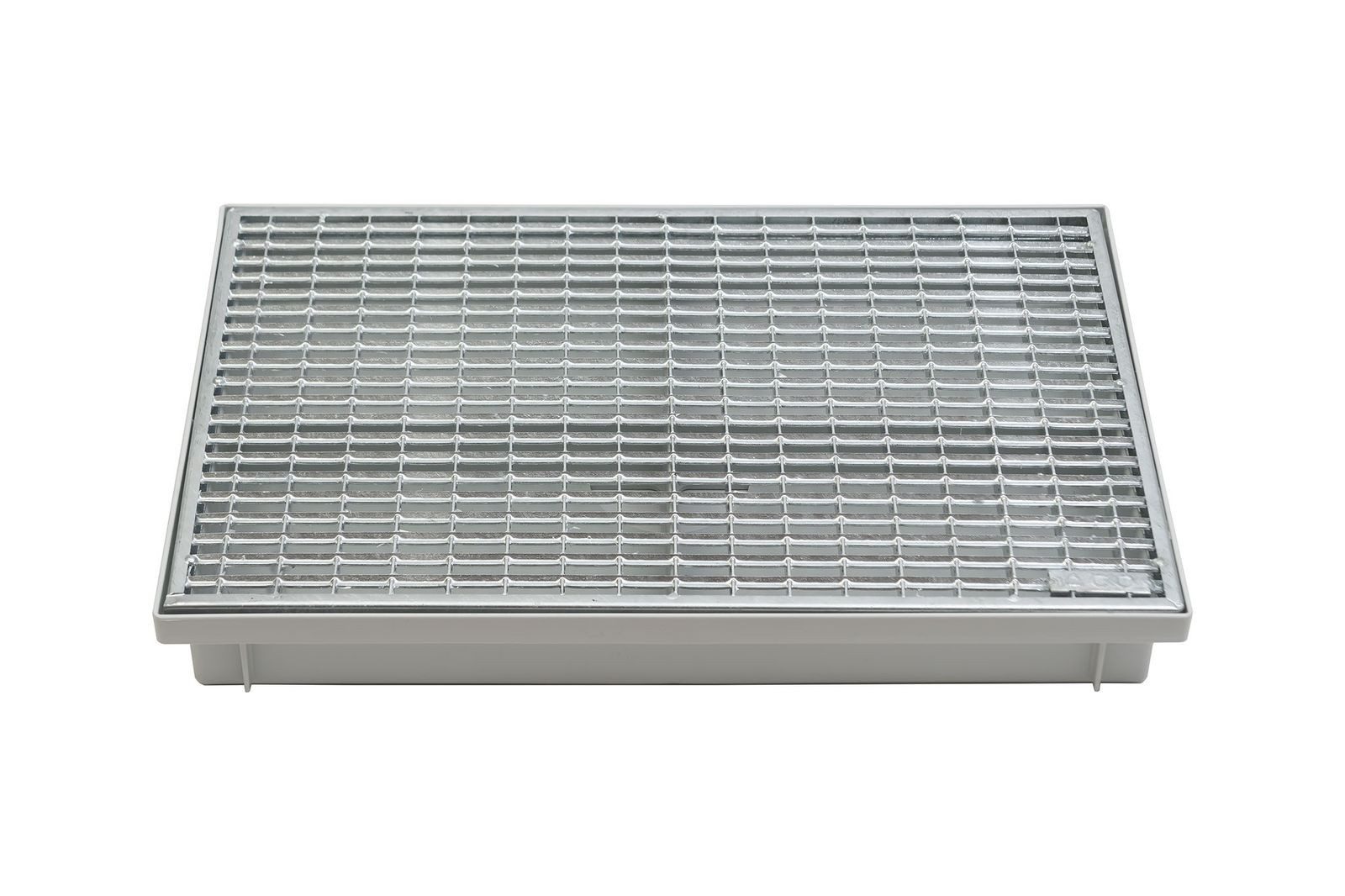 ACO Severin Ahlmann GmbH & Co. KG Fußmatte Schuhabstreifer Maschenrost mit V-Stab + Kunststoff Bodenwanne Vario, rechteckig, Höhe: 75 mm, 600x400mm, einfache Montage für Selbstbau