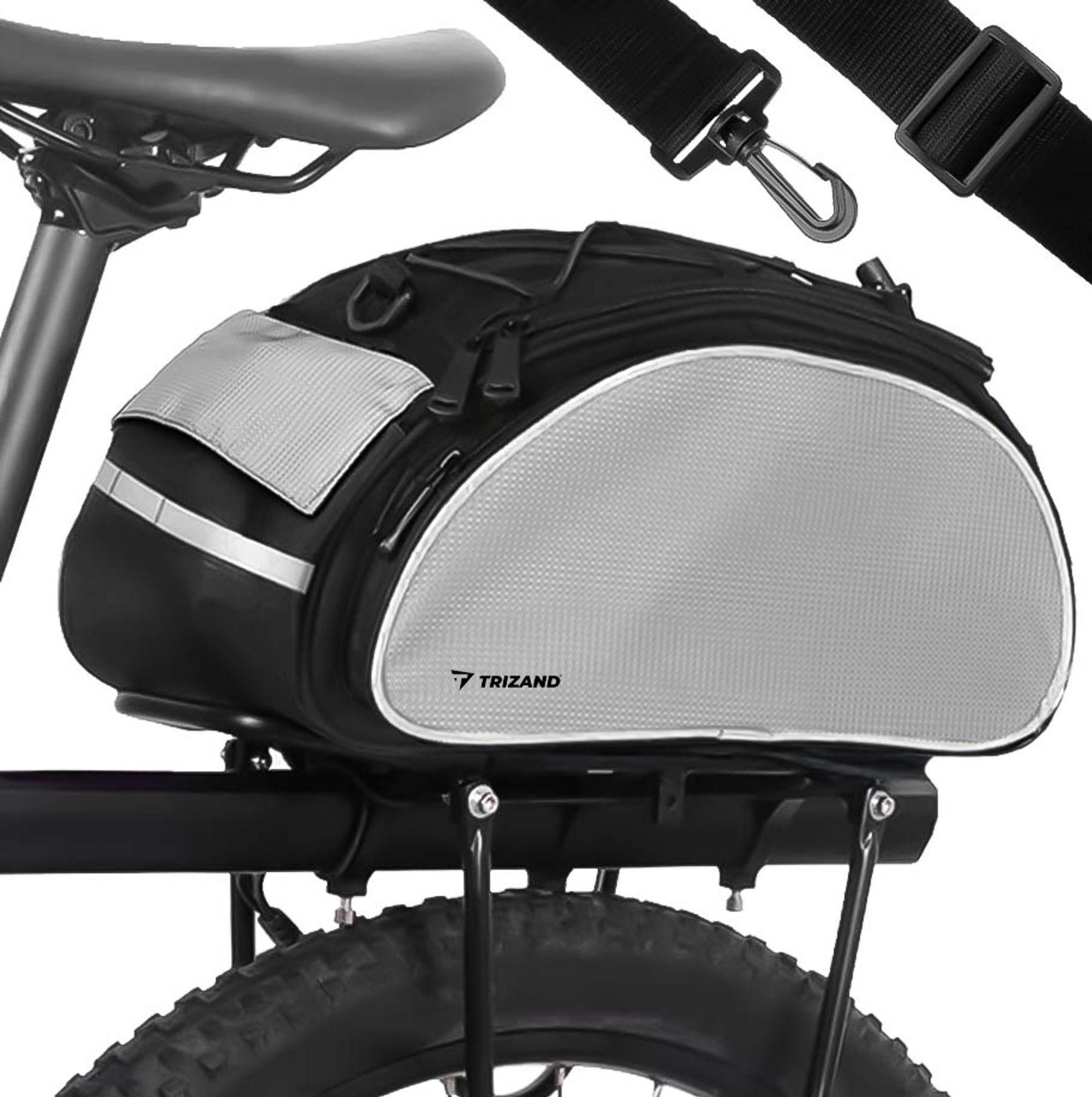 FELIXLEO Gepäckträgertasche Fahrradtasche Gepäckträger 13 L, wasserabweisend, Schwarz Grau (1-tlg)