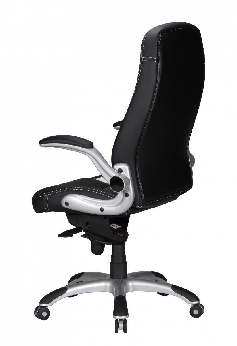 Amstyle Gaming Weiß, Design), Drehbar, Schreibtischstuhl mit / SPM1.239 Racing Drehstuhl Chair Armlehne Bürostuhl Schwarz (Kunstleder
