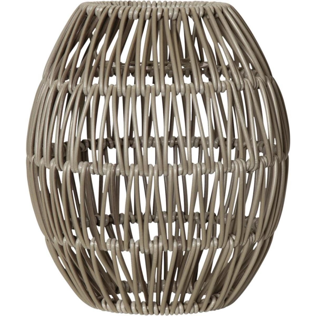 STAR TRADING Lampenschirm Dekoleuchte Lampenschirm Rattan H: 18cm für E27 Fassungen Außen beige