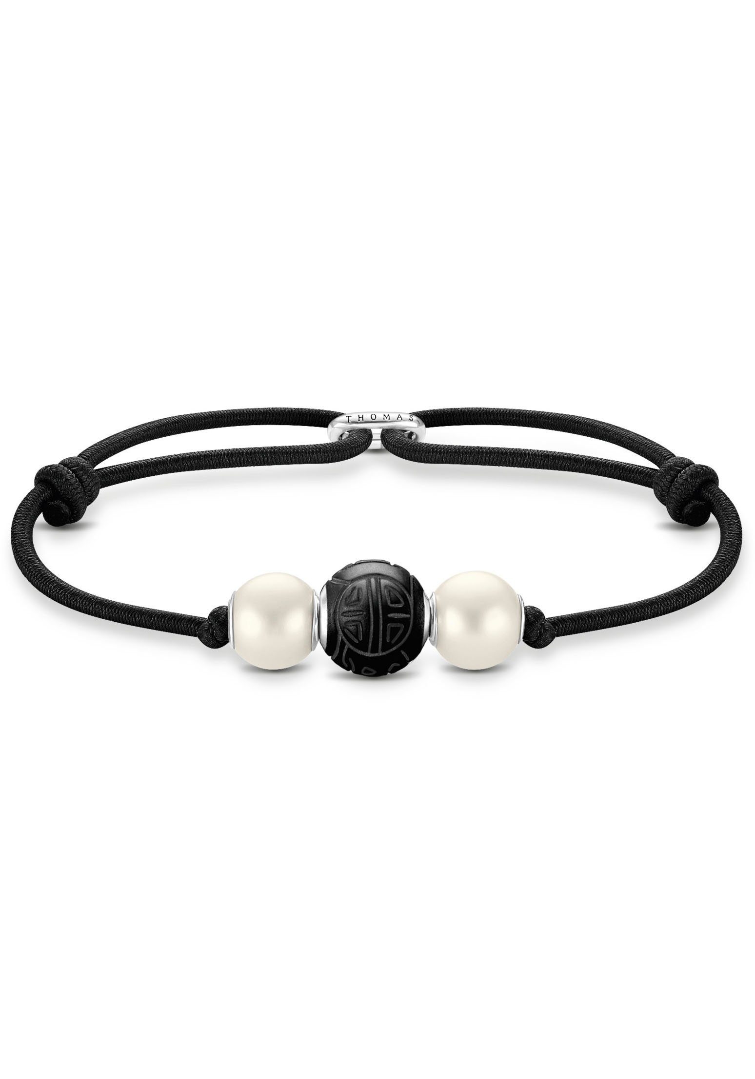 THOMAS SABO Perlenarmband A2076-451-11-L22V, mit Obsidian - mit Süßwasserzuchtperle