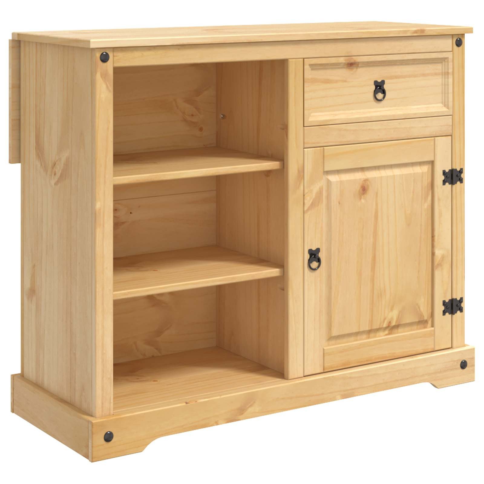 vidaXL Kücheninsel Küchentrolley 2 pcs Honigwachs 112 x 70 x 91,5 cm Massiv-Kiefer