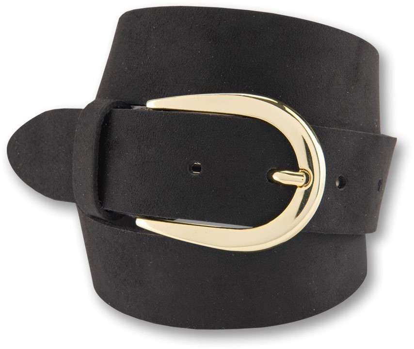 BERND GÖTZ Ledergürtel mit goldener Designschließe