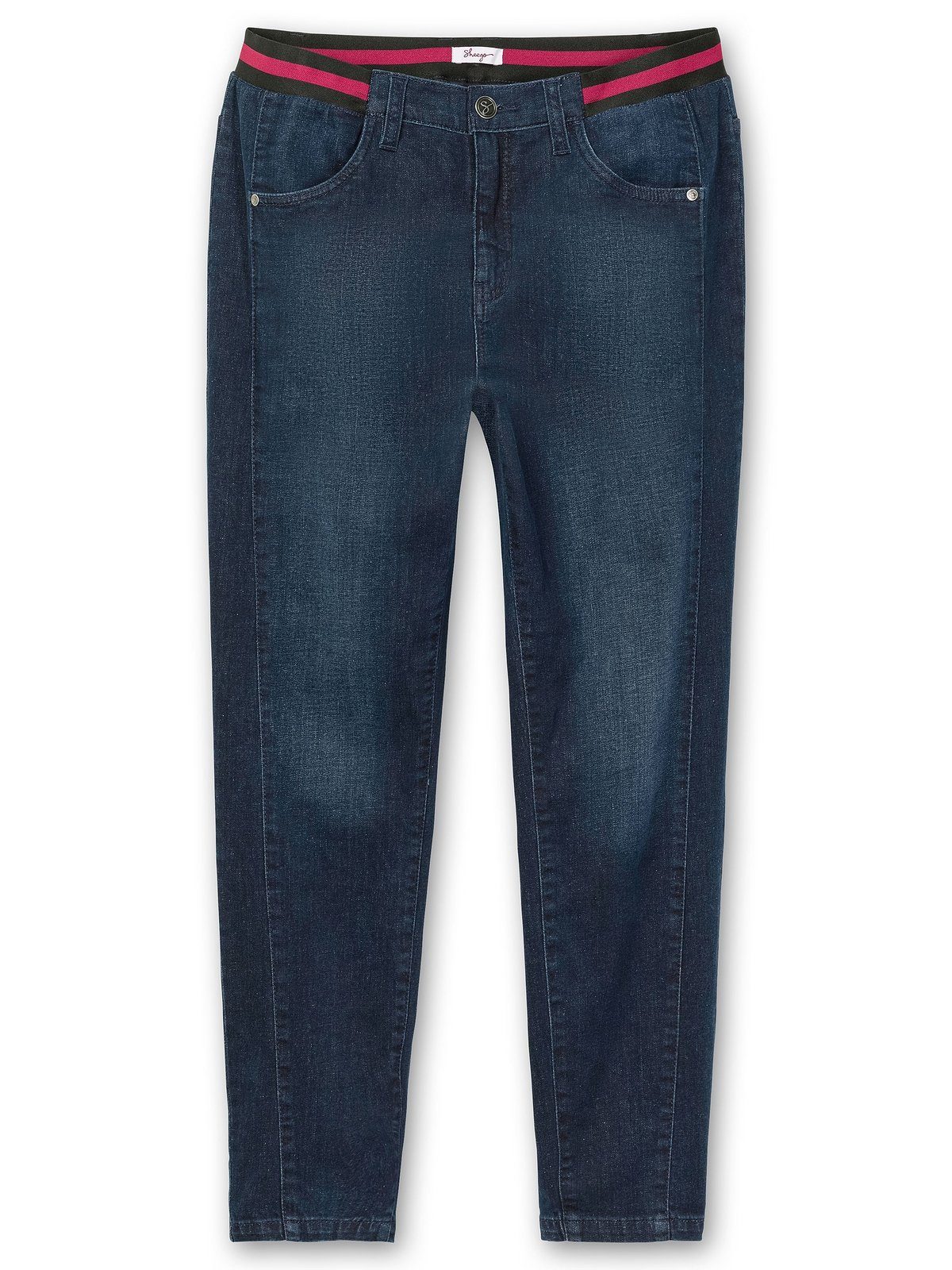 elastischen Sheego gestreiftem, mit Stretch-Jeans Größen Große Bund