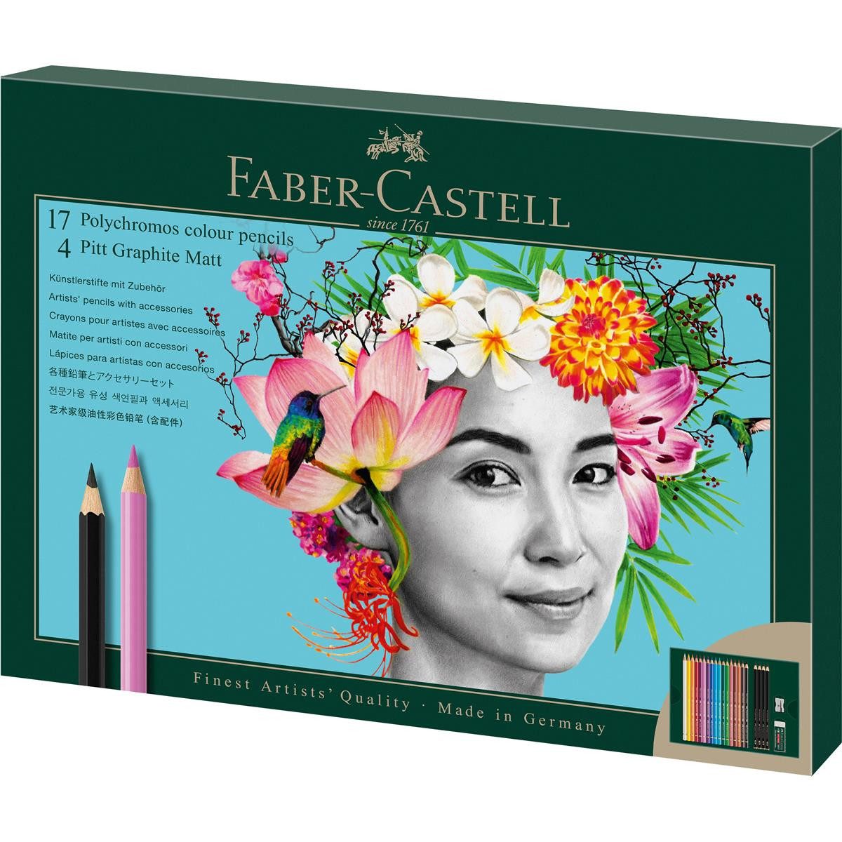 Faber-Castell Künstlerstift Faber-Castell Polychromos & Graphite Matt - 23er Set