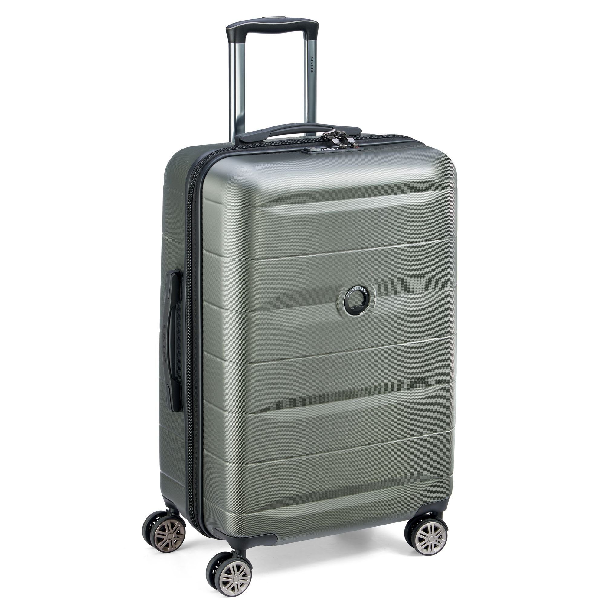 4 Comete Rollen, iguana +, Delsey Polycarbonat Hartschalen-Trolley