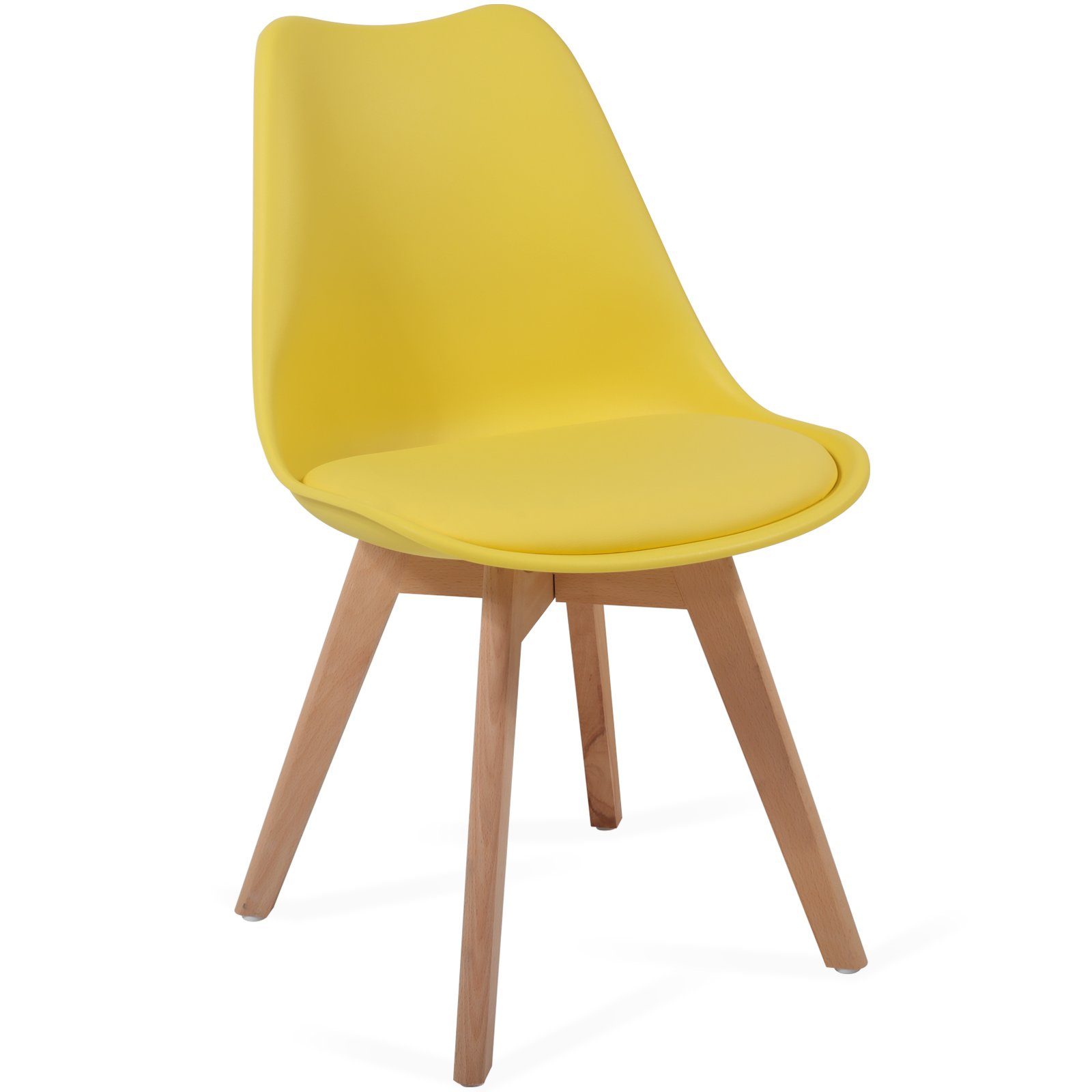 Esszimmerstühle Esszimmerstuhl Massivholz, 2/4/6/8er St) & Farbwahl (2 aus Set Kunststoff Gelb MIADOMODO -