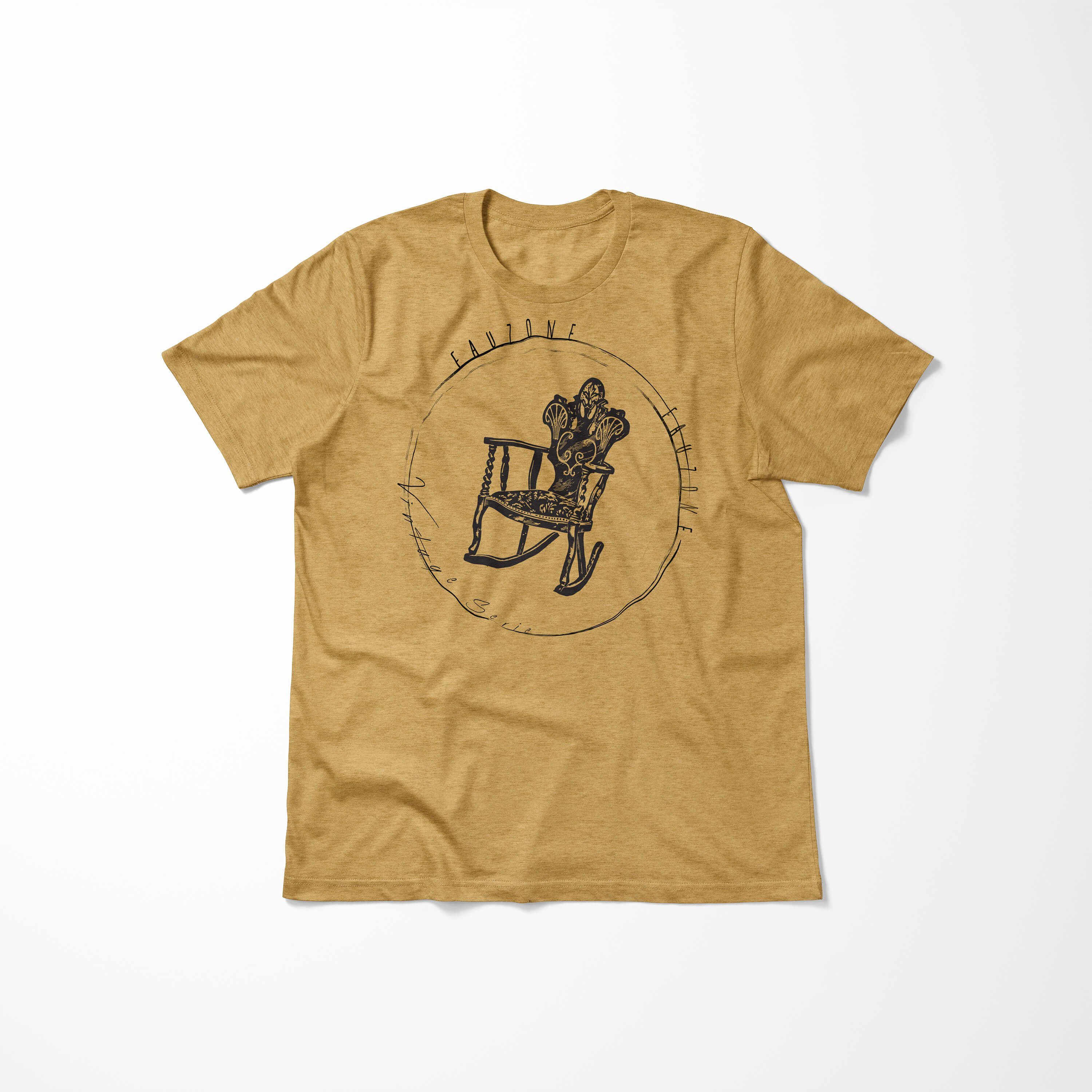Schaukelstuhl Herren Vintage Antique T-Shirt Sinus T-Shirt Art Gold
