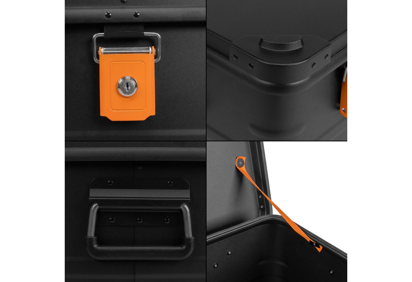 Thumbnail - ALUBOX Aufbewahrungsbox mit Deckel Transportbox Premium E-Serie Black Edition (18 Liter), umlaufende Gummidichtung - int...