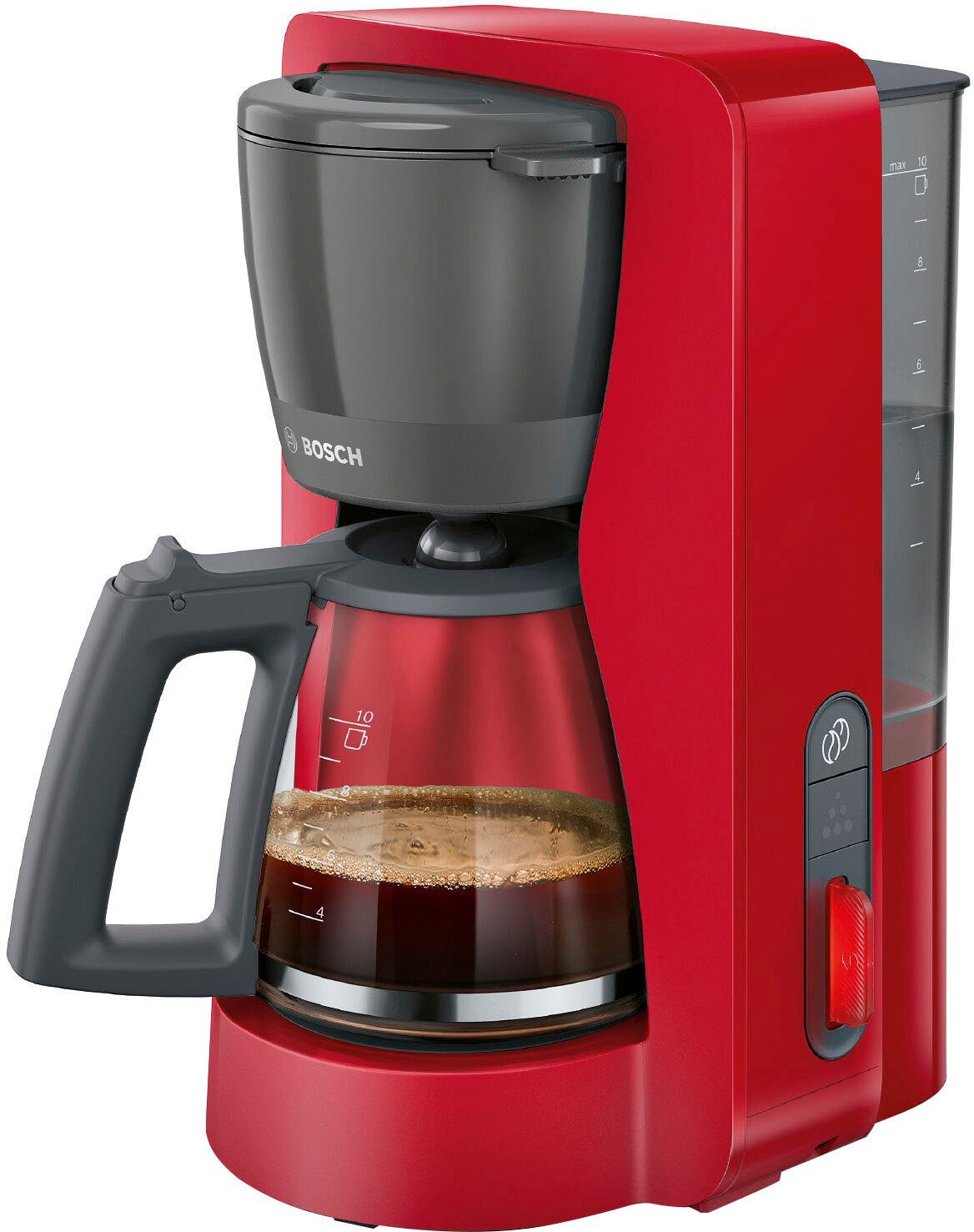 BOSCH Filterkaffeemaschine MyMoment TKA3M134, 1,25l Kaffeekanne, Papierfilter 1x4, 60min Warmhaltefunktion, Aroma intense, Entkalkungsprogramm, 1200 W