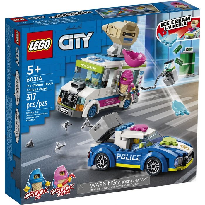 LEGO® Konstruktionsspielsteine LEGO® City - Eiswagen-Verfolgungsjagd (Set 317 St)