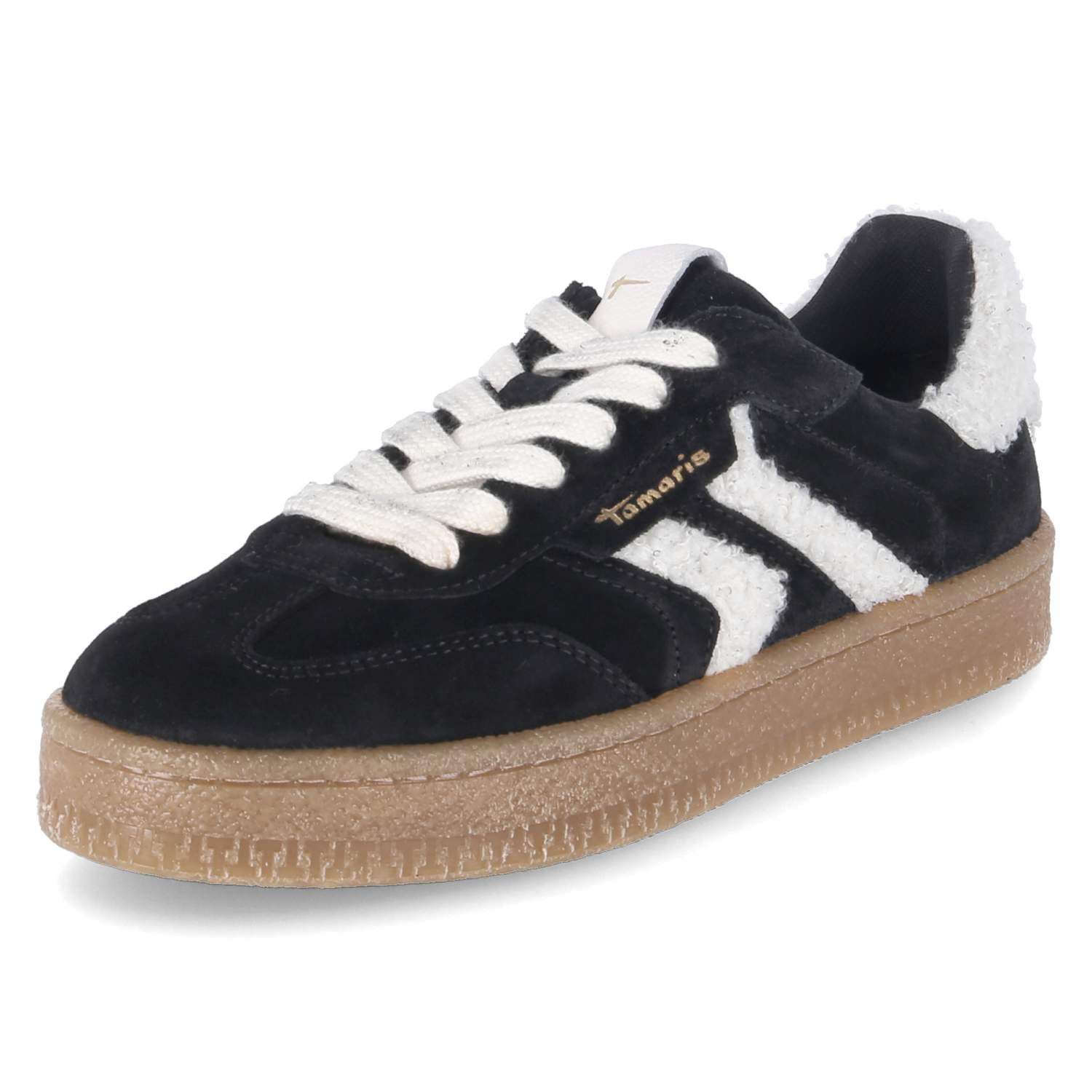 Tamaris Tamaris 1-23723-44/083 Damen Leder & Textil schwarz Schnürschuh günstig online kaufen