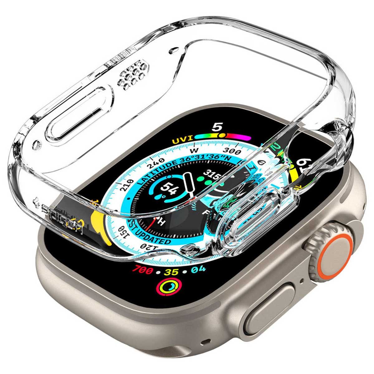 Spigen Displayschutzfolie Spigen Thin Fit™ Bumper Apple Watch Ultra / Ultra 2 / Ultra 3 - 49 mm, 1 Stück